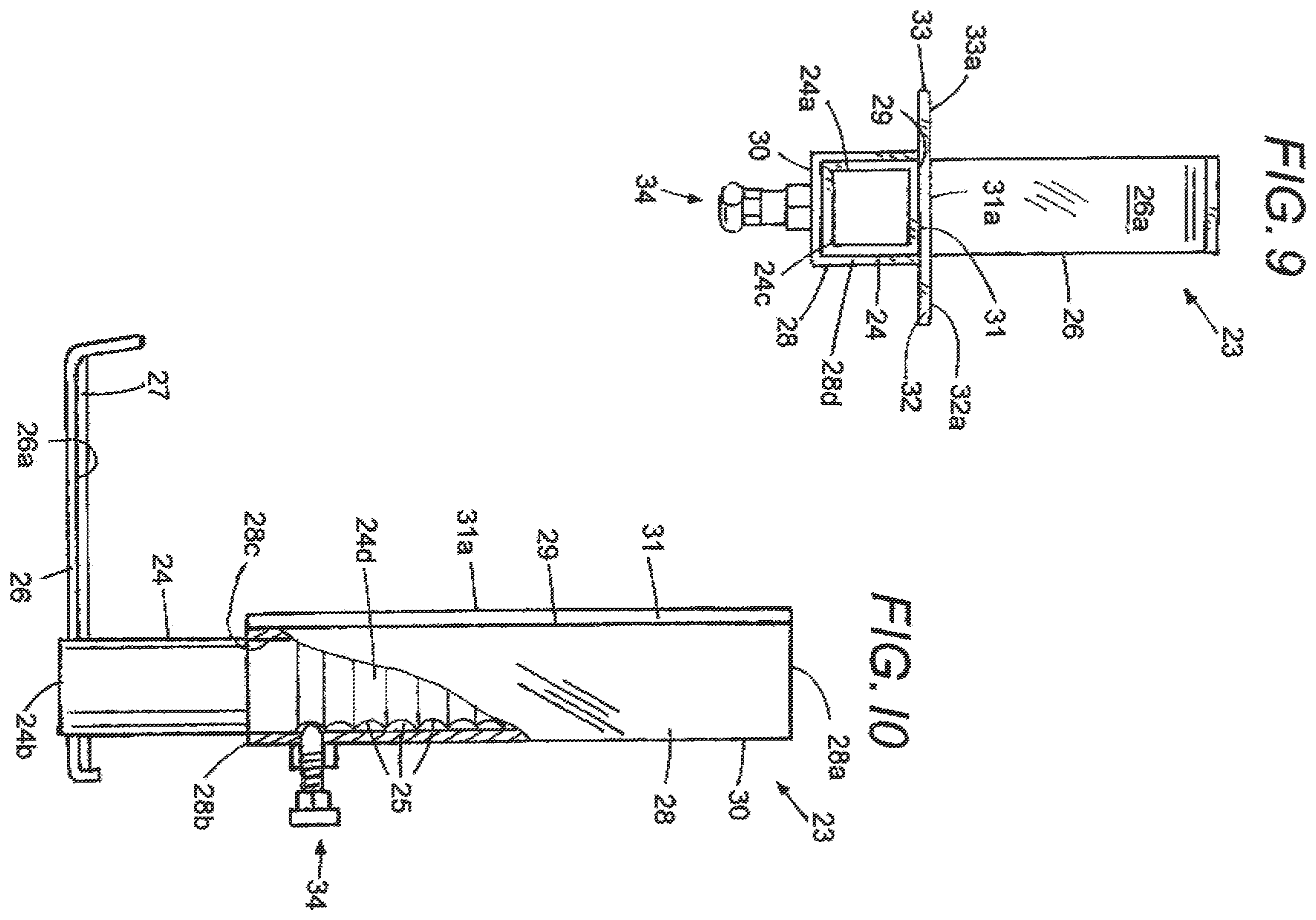 Patent US12359436 Figure 4 – Deck fascia hangers