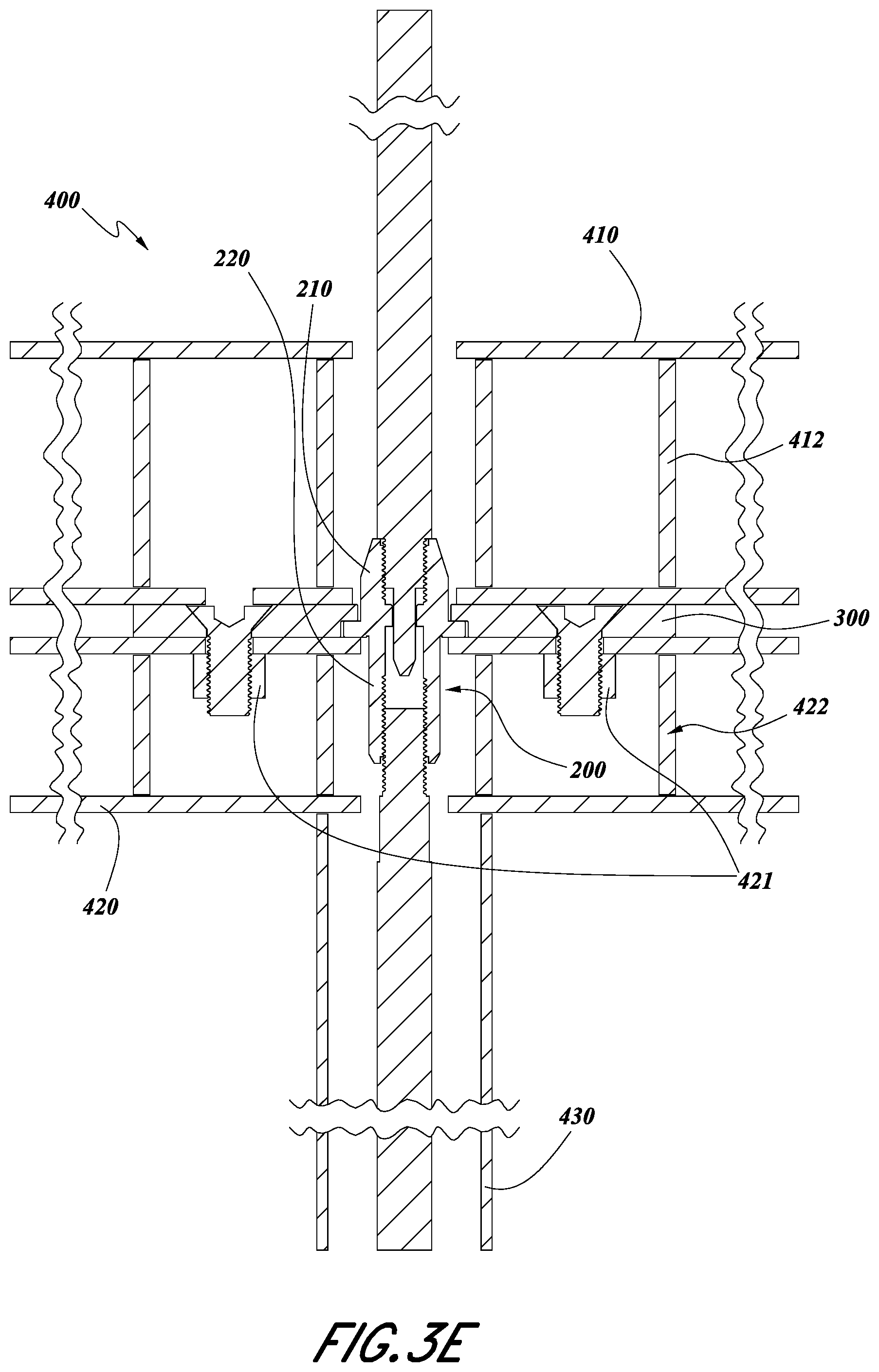 Patent US12359439 Figure 8 – Modular construction connection mechanism