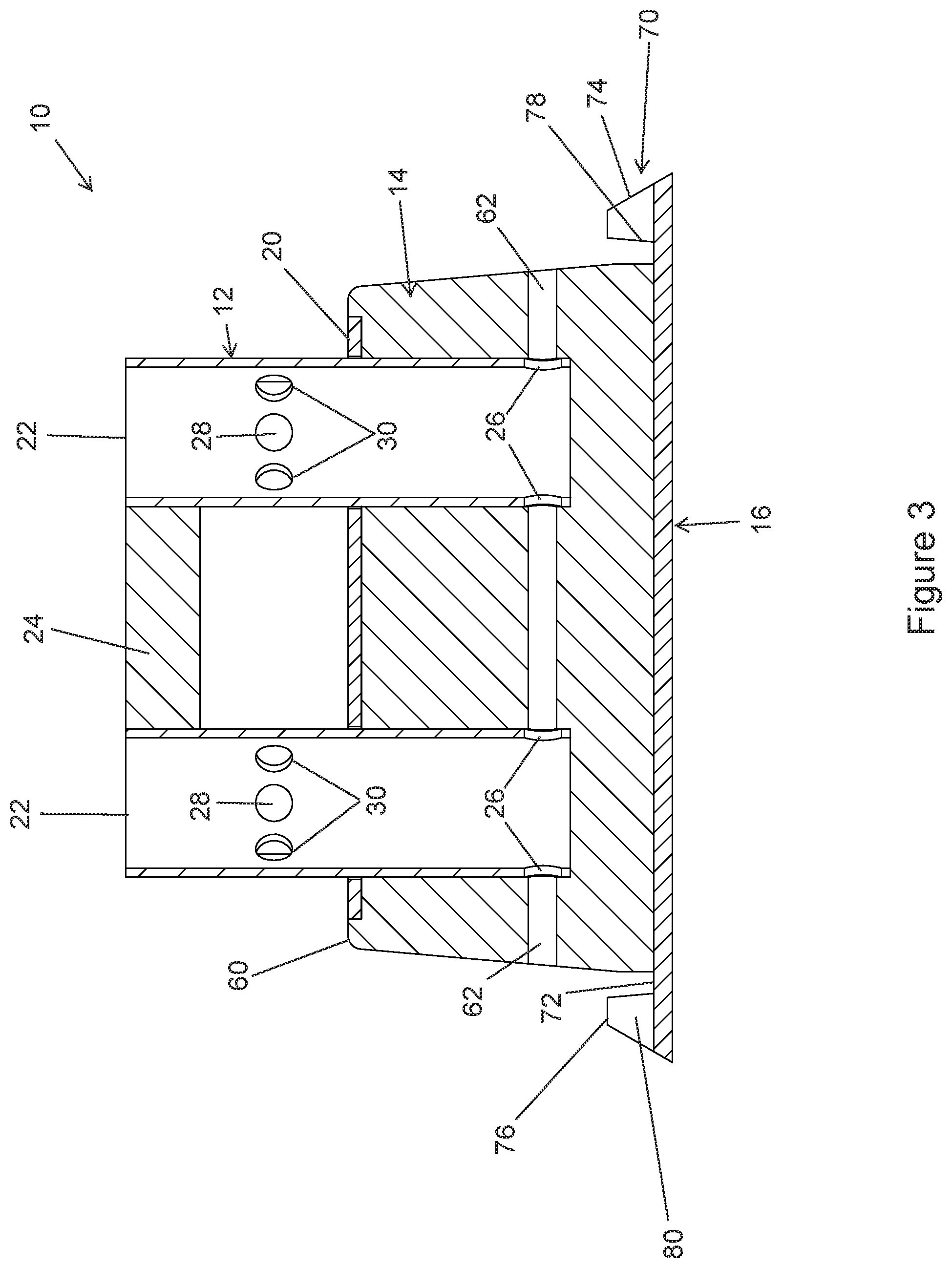 Patent US12359440 Figure 3 – Guard rail base and methods associated therewith