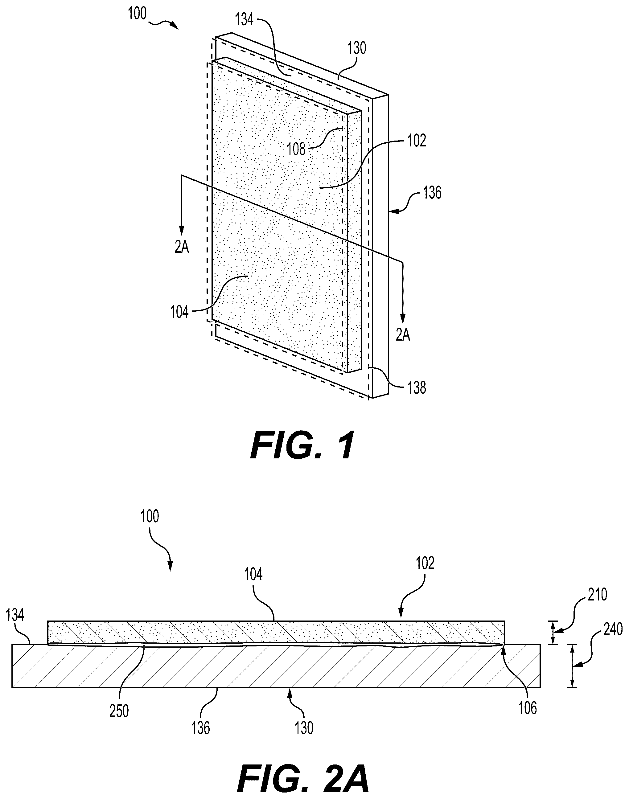Patent US12359442 Figure 1 – Reinforced porcelain panel product for enhanced structural protection