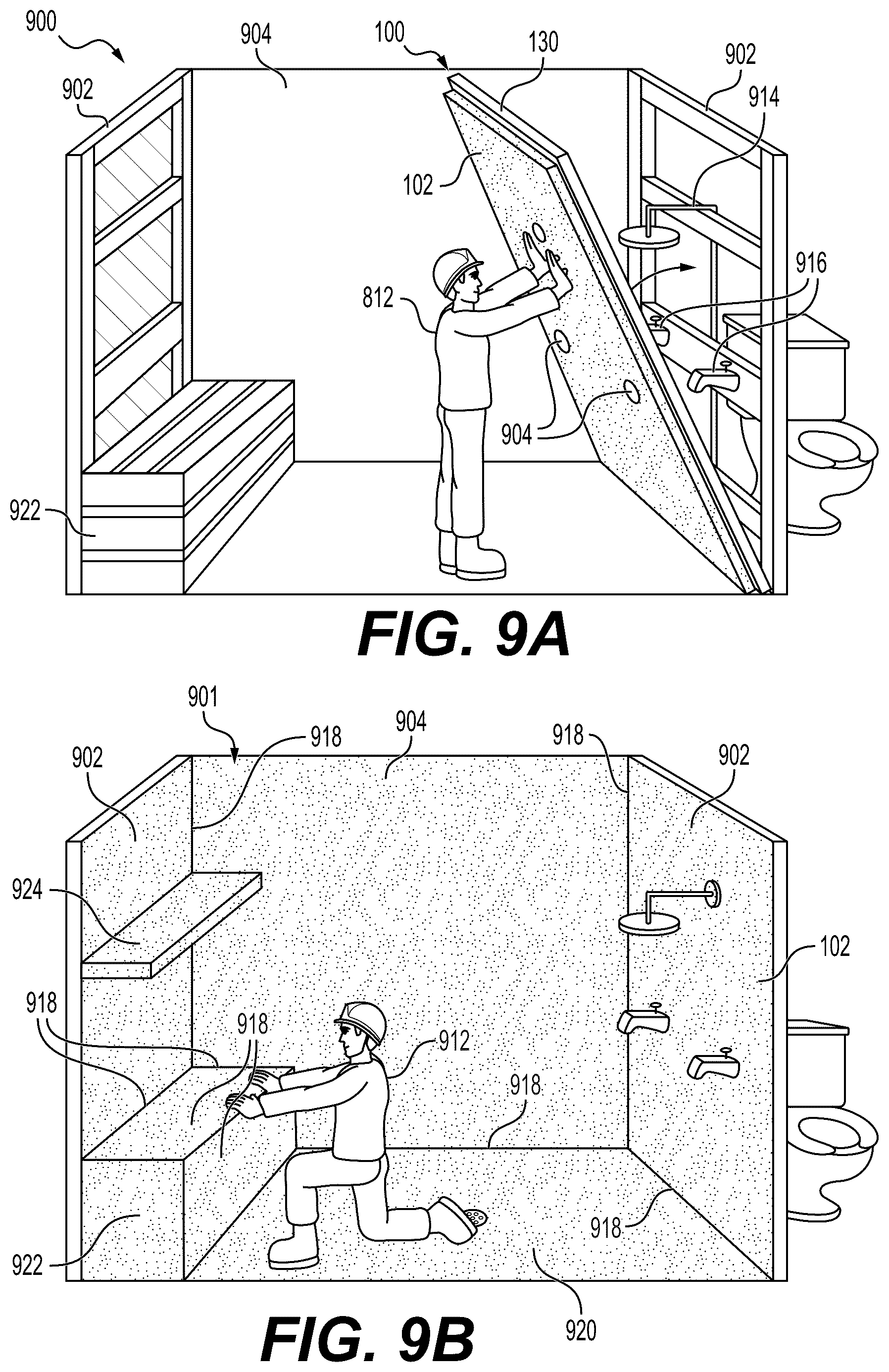 Patent US12359442 Figure 13 – Reinforced porcelain panel product for enhanced structural protection
