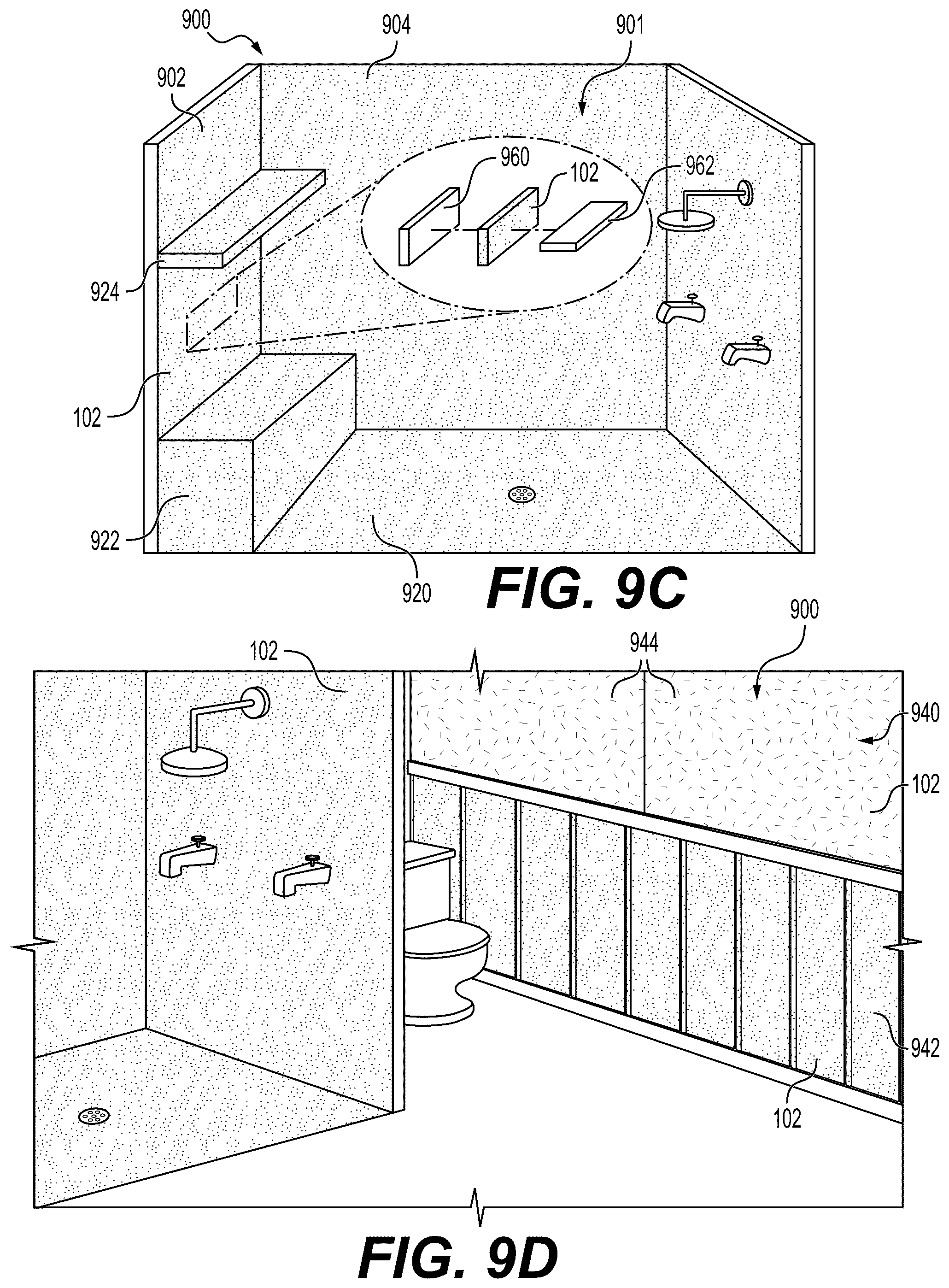 Patent US12359442 Figure 14 – Reinforced porcelain panel product for enhanced structural protection