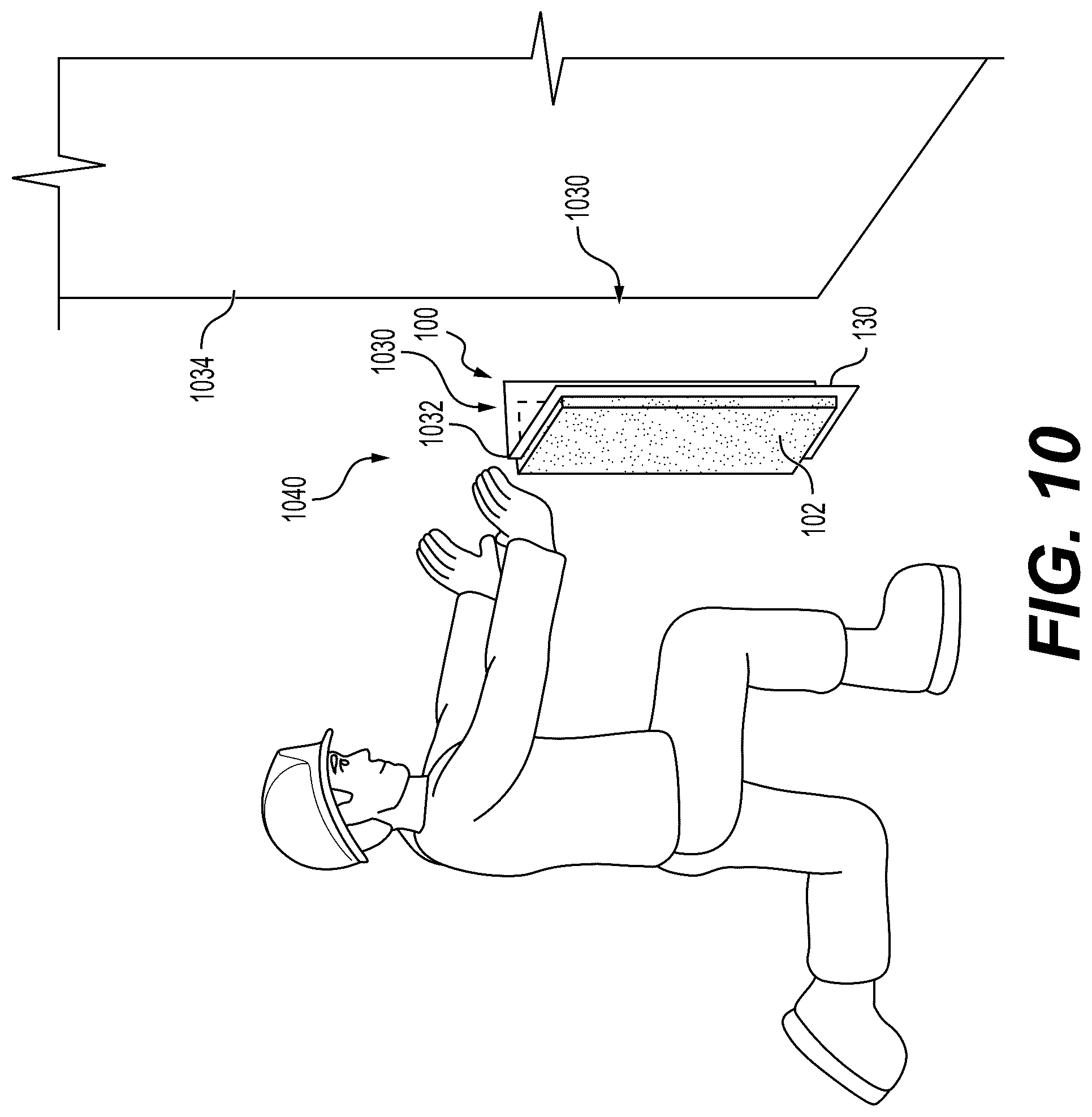 Patent US12359442 Figure 15 – Reinforced porcelain panel product for enhanced structural protection