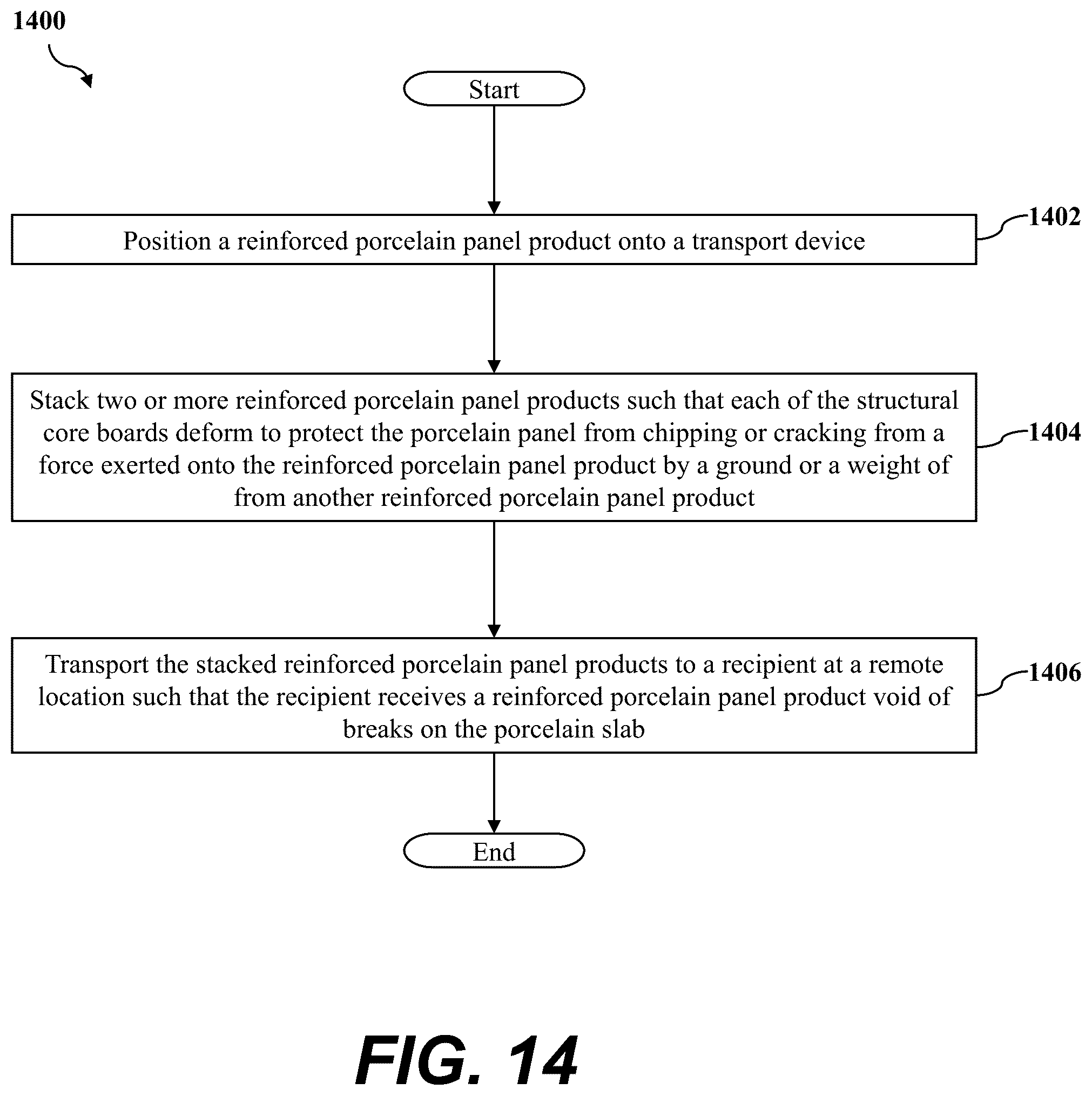 Patent US12359442 Figure 19 – Reinforced porcelain panel product for enhanced structural protection