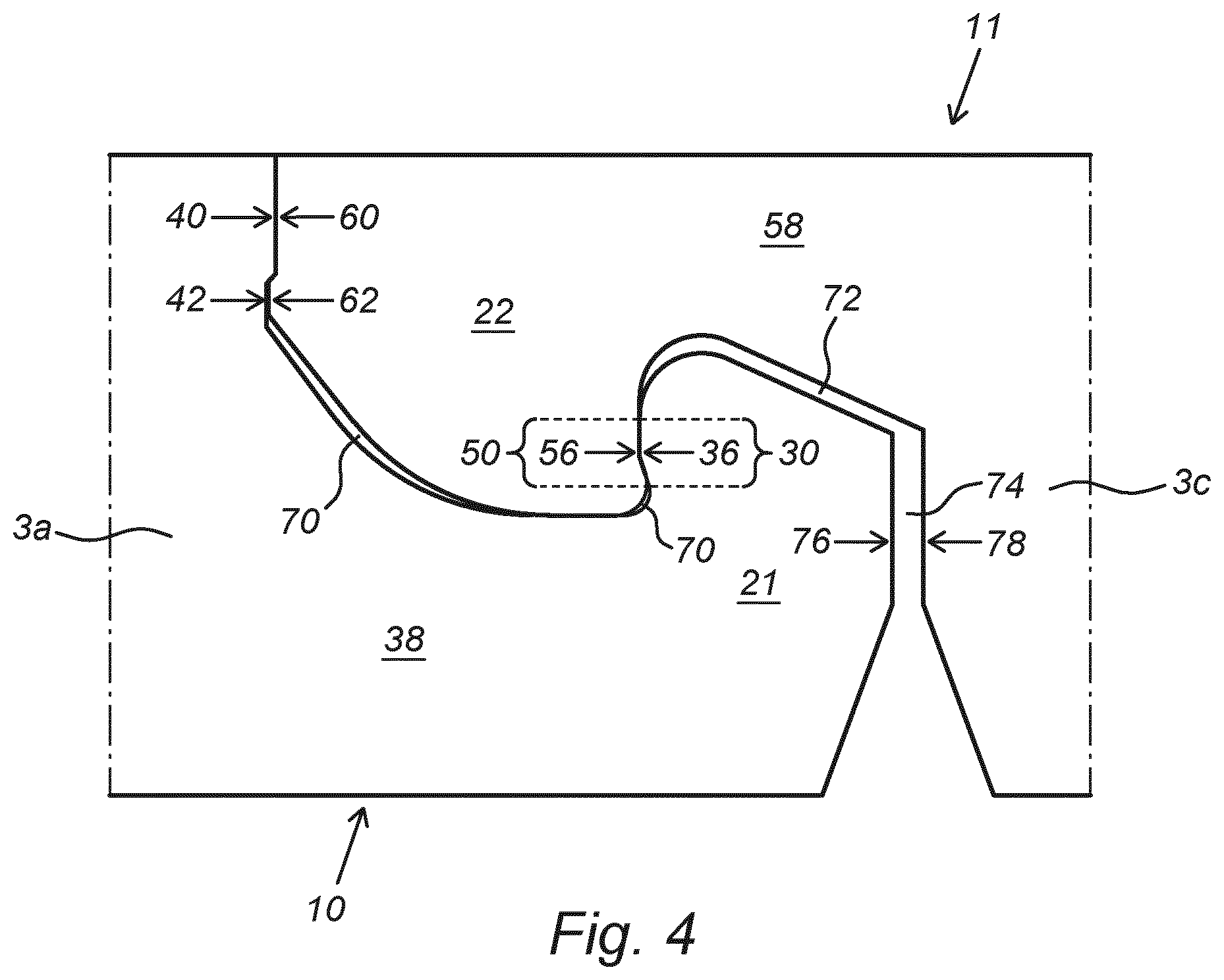 Patent US12359444 Figure 3 – Panel suitable as a floor, ceiling or wall covering, and covering for a floor, ceiling or wall, which is constituted by a multitude of such panels
