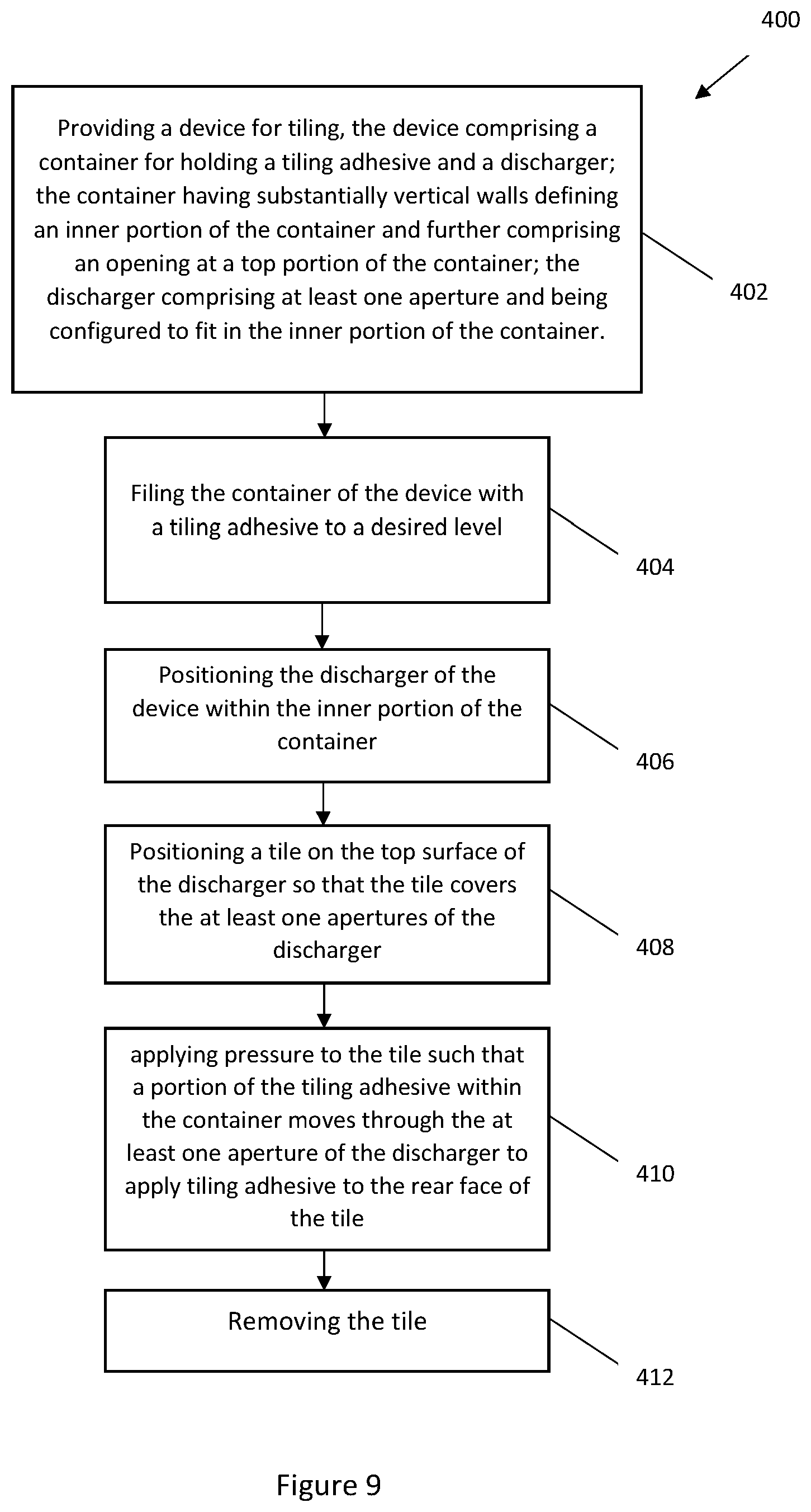 Patent US12359449 Figure 8 – Device for tiling
