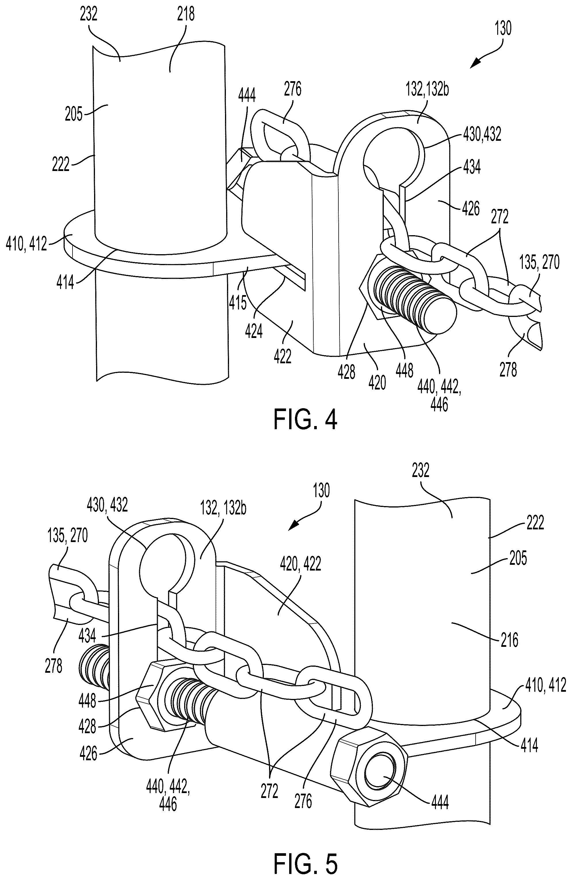 Patent US12359452 Figure 4 – Fall protection system and guardrail post assembly therefor