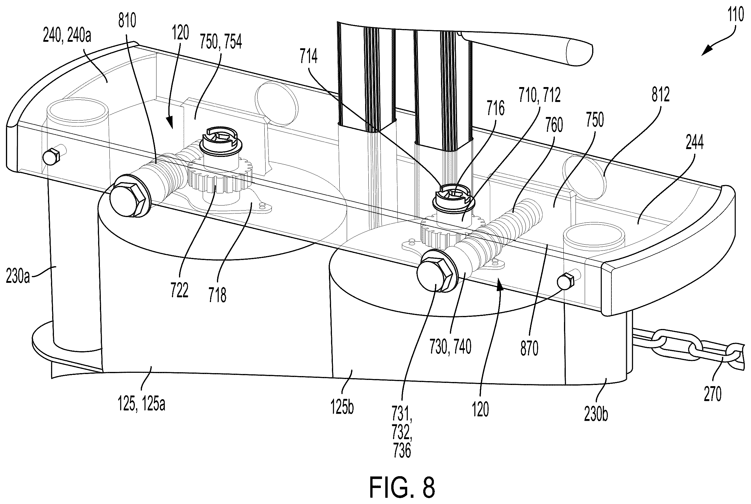 Patent US12359452 Figure 6 – Fall protection system and guardrail post assembly therefor
