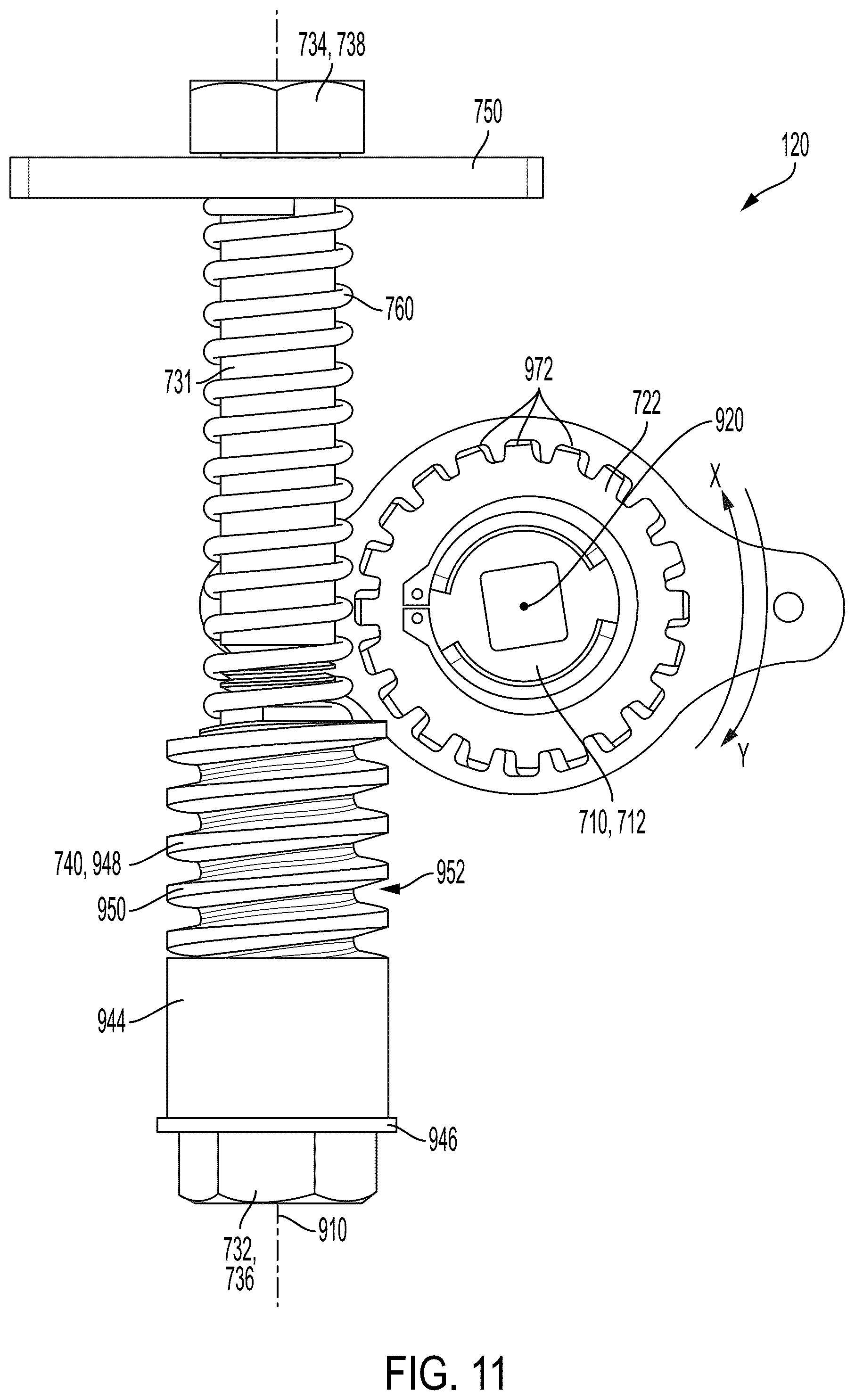 Patent US12359452 Figure 9 – Fall protection system and guardrail post assembly therefor