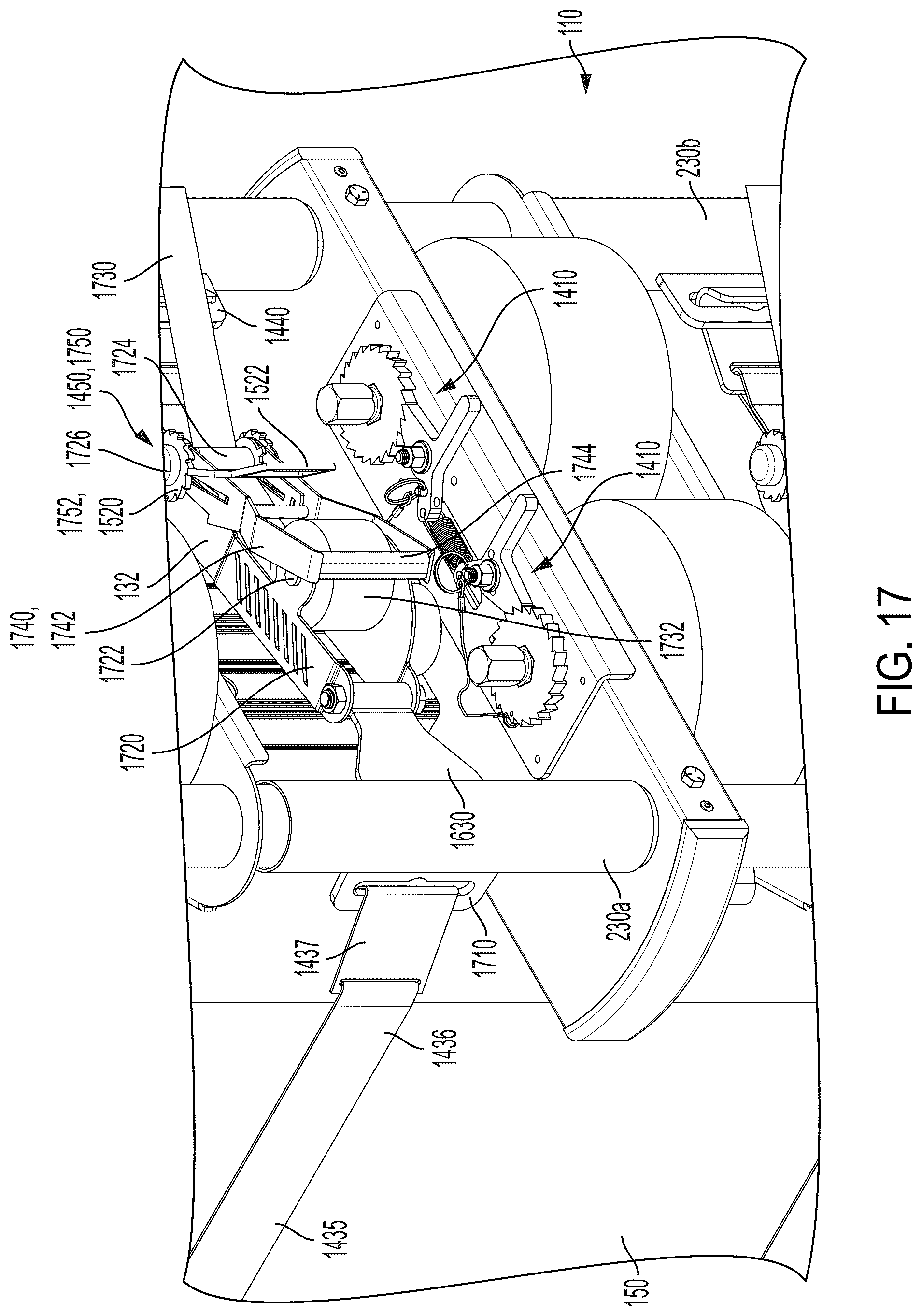 Patent US12359452 Figure 15 – Fall protection system and guardrail post assembly therefor