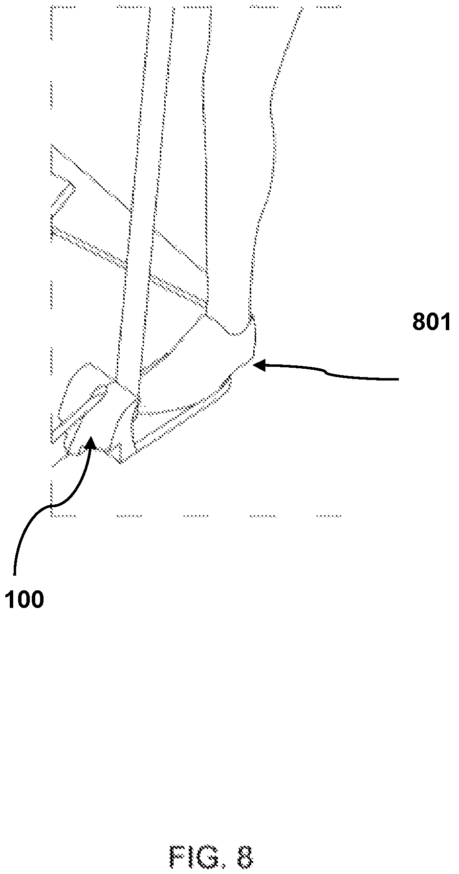 Patent US12359453 Figure 8 – Carpet cutting apparatus and a method and system for removing carpet bonded to a floor