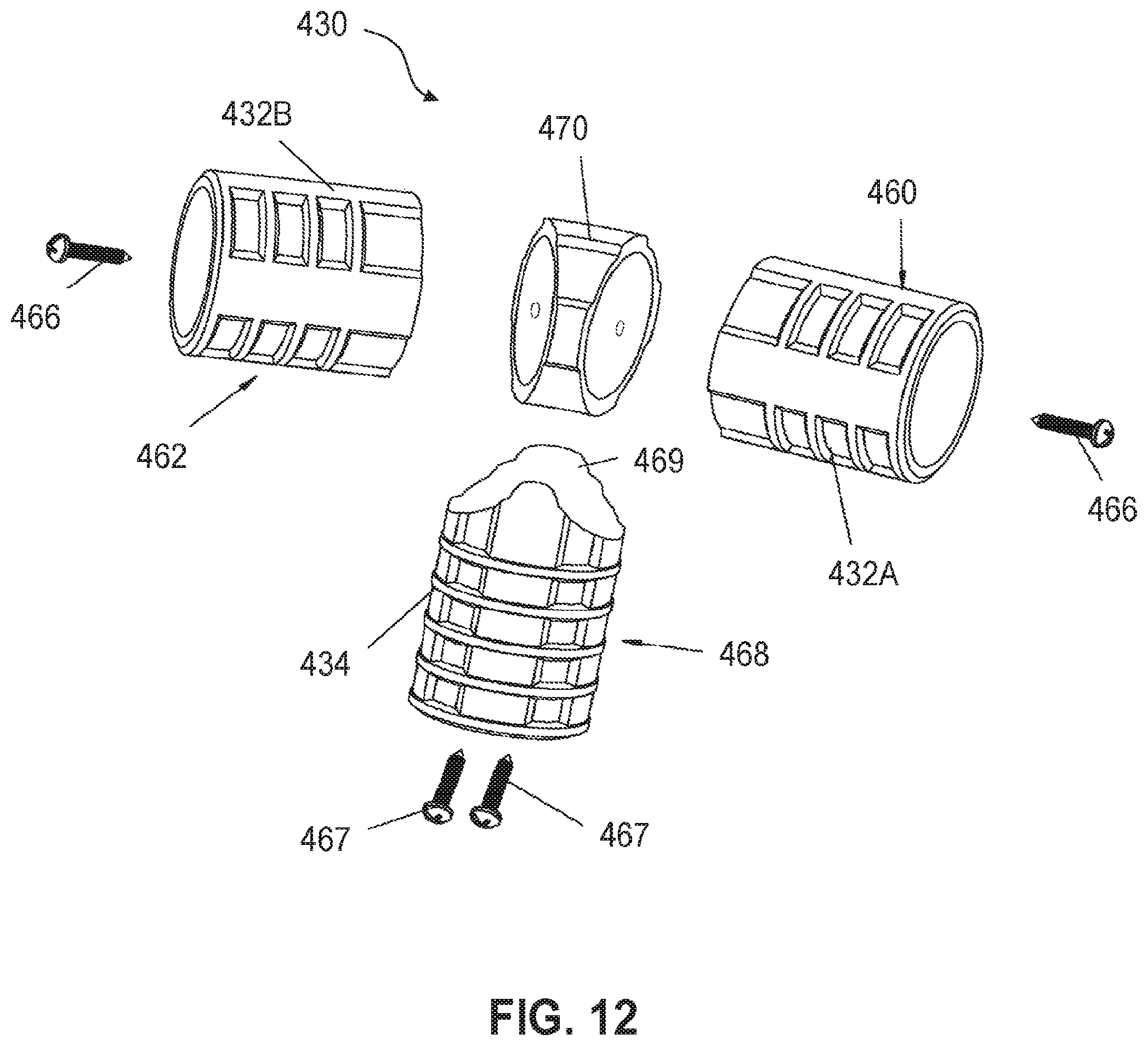 Patent US12359454 Figure 12 – Joint for above ground pool frame