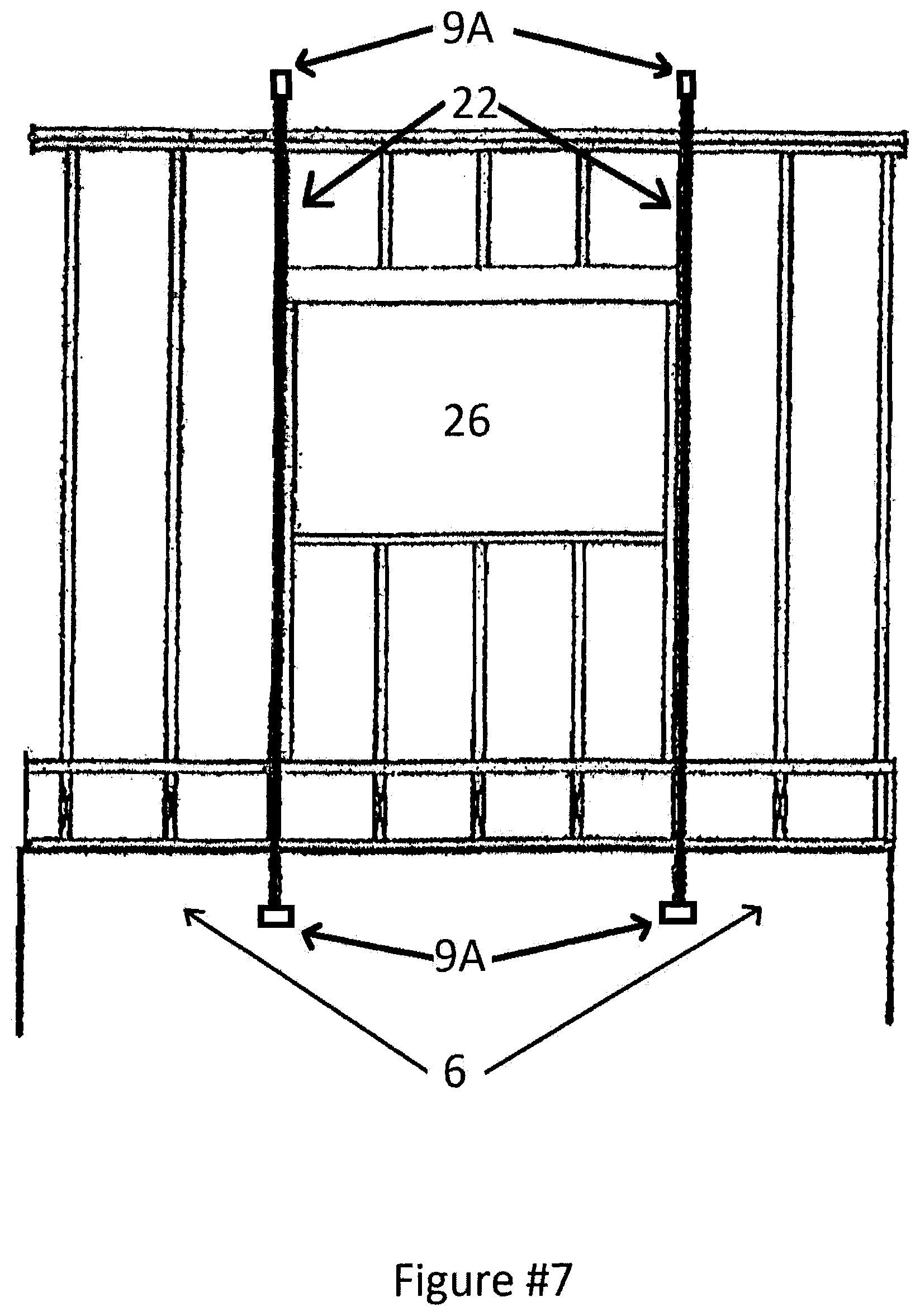 Patent US12359458 Figure 9 – Apparatus for unifying structural continuous load paths and reinforcing a roofing structural system utilizing super high tensile strength tape and plastic attachment mechanisms