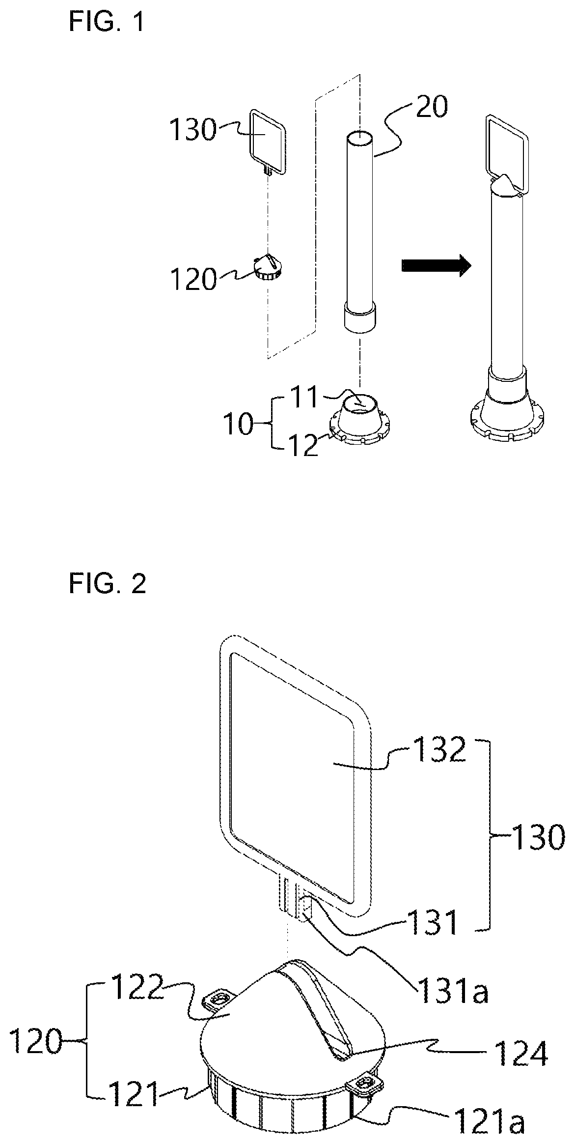 Patent US12359459 — Bollard fence — Figure 1