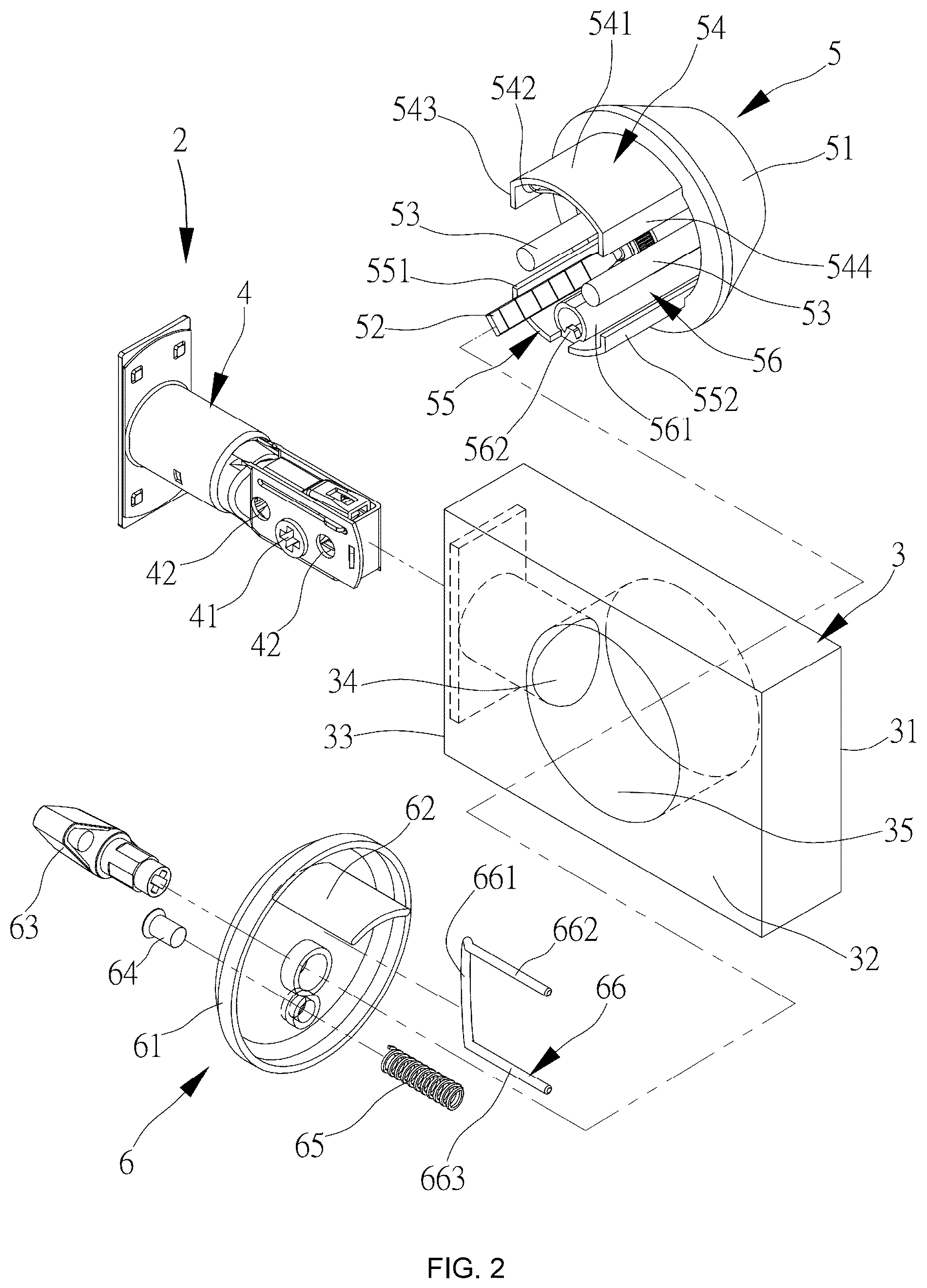 Patent US12359460 Figure 2 – Door lock