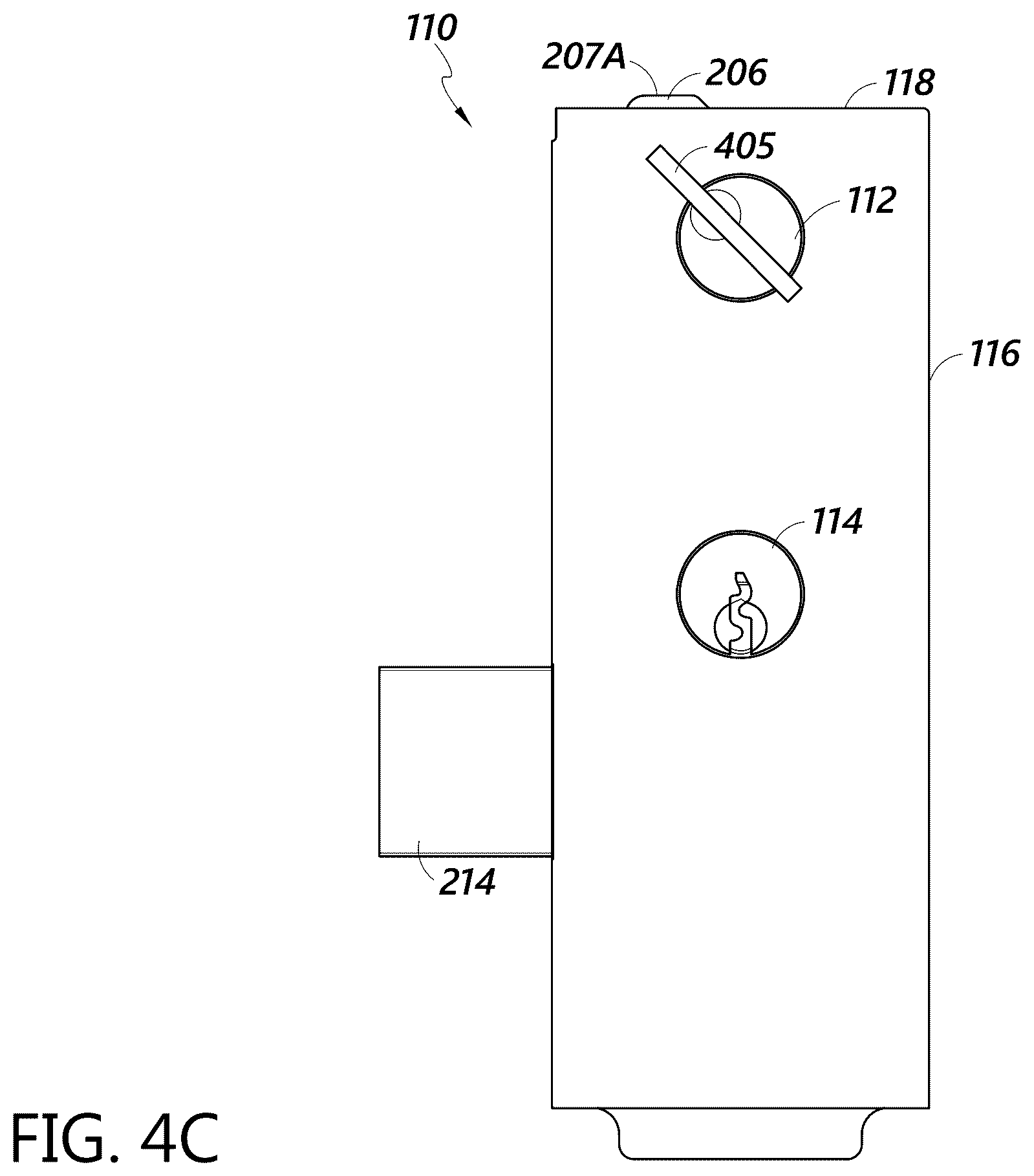 Patent US12359461 Figure 5 – Key capture lock