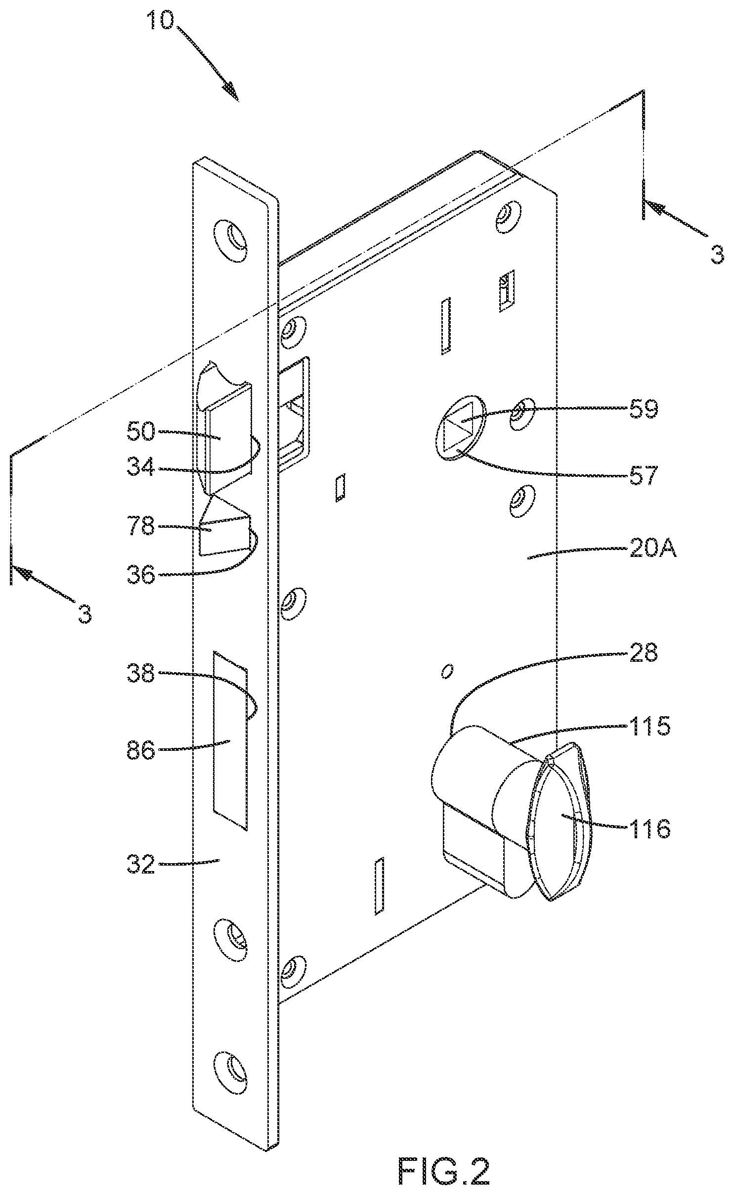 Patent US12359462 Figure 2 – Lock case interlockable with an anti-theft latch