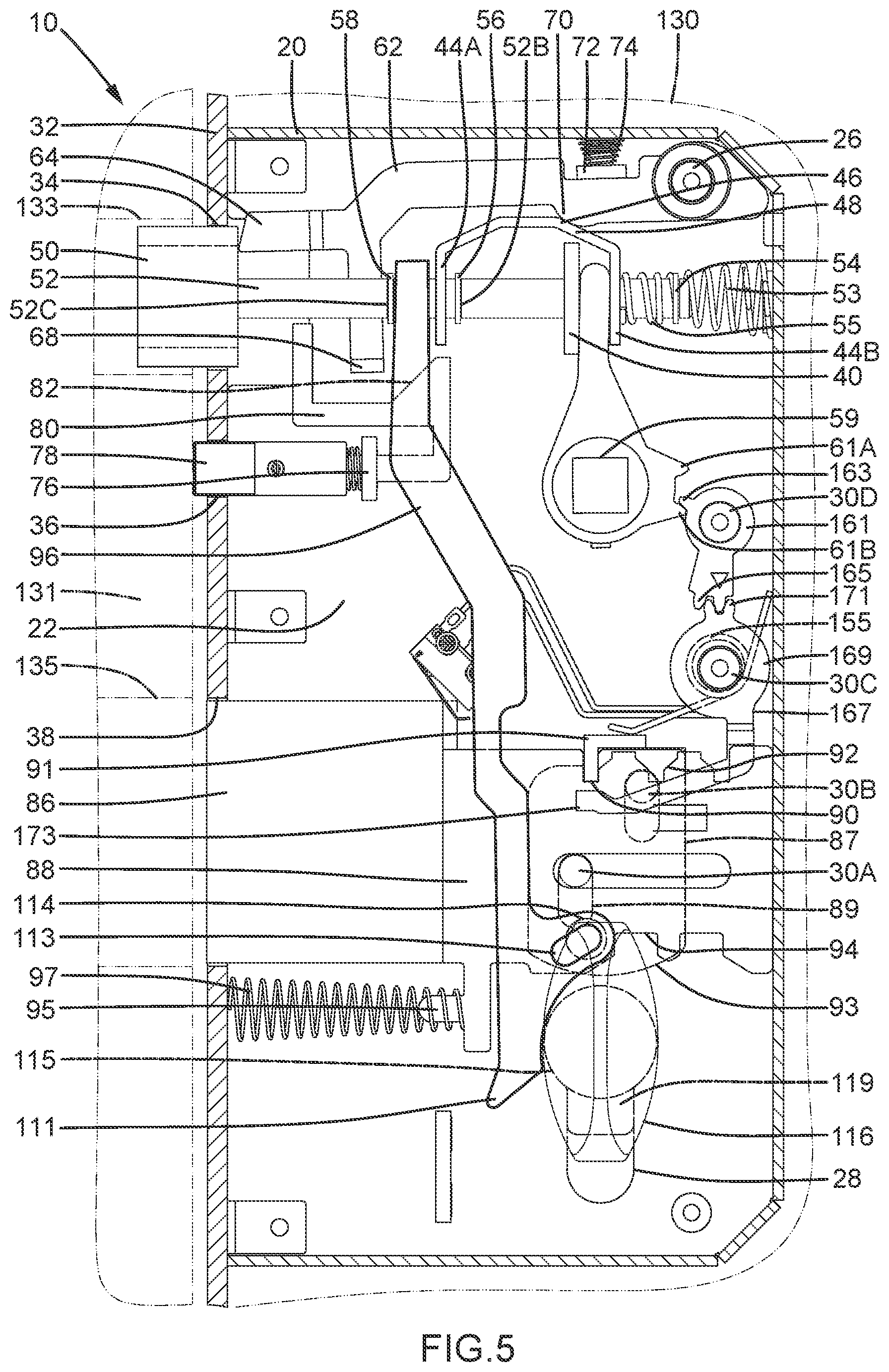 Patent US12359462 Figure 5 – Lock case interlockable with an anti-theft latch