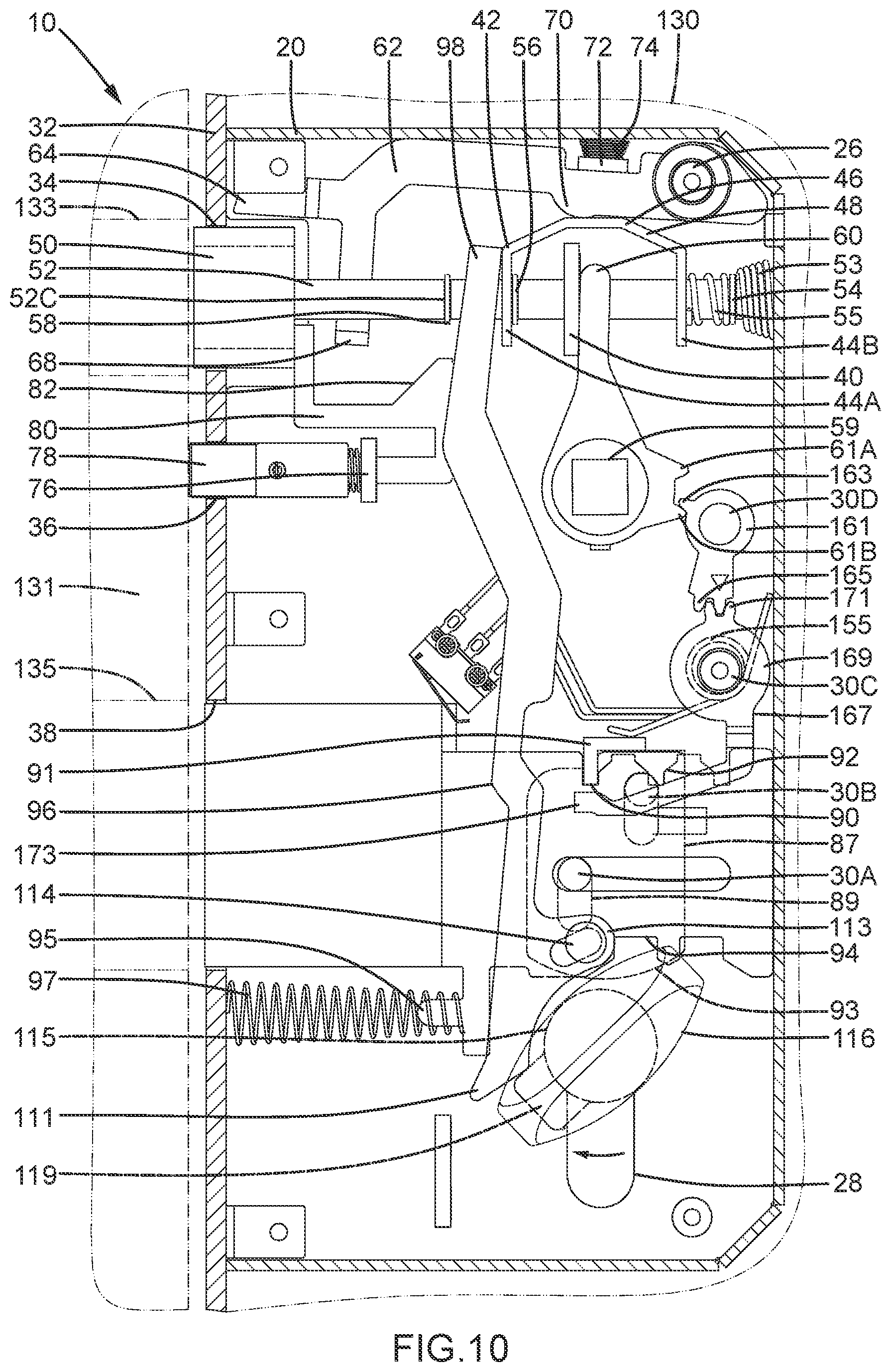 Patent US12359462 Figure 10 – Lock case interlockable with an anti-theft latch