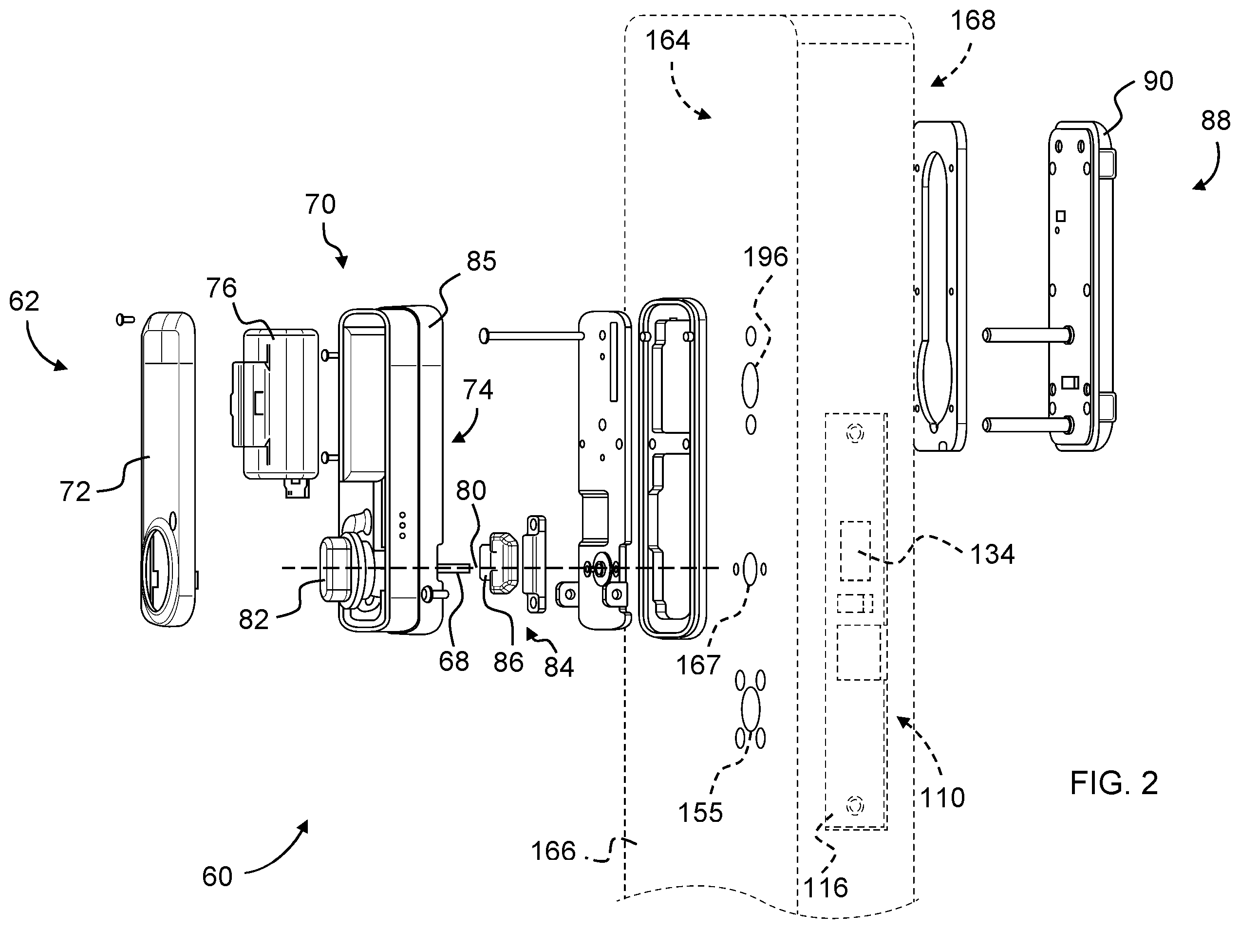 Patent US12359466 Figure 2 – Motorized lock method and assembly