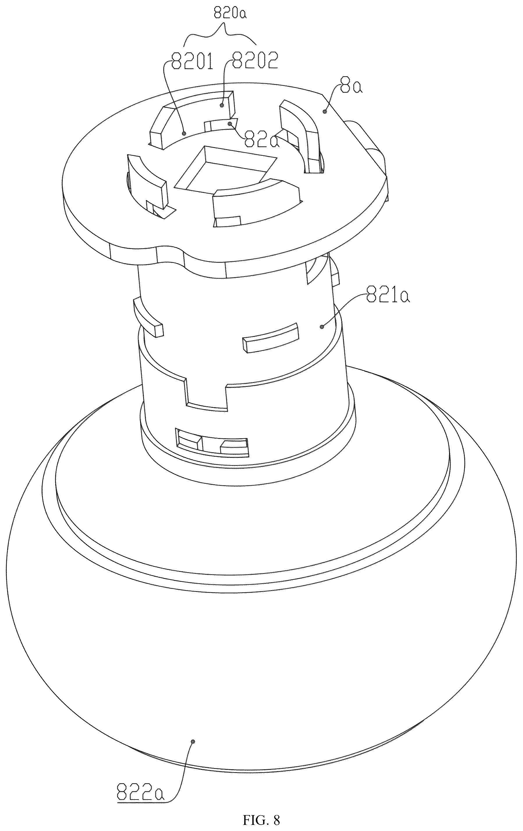 Patent US12359467 Figure 7 – Lockset for locking door leaf