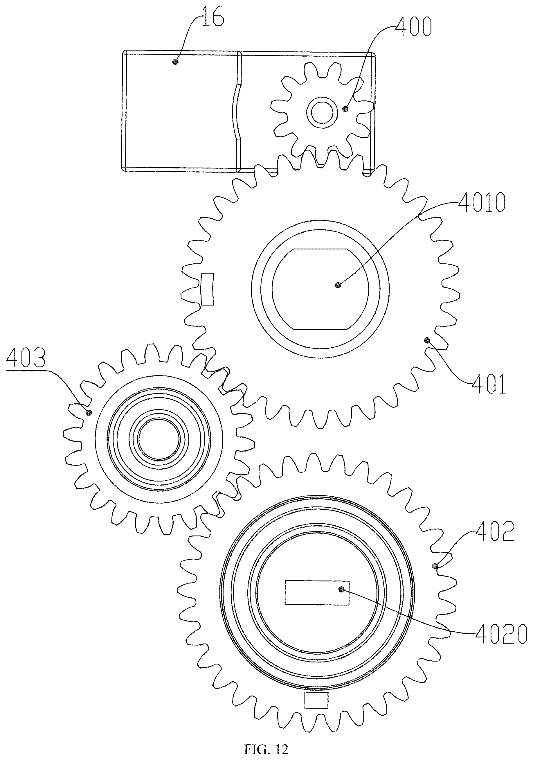 Patent US12359467 Figure 11 – Lockset for locking door leaf