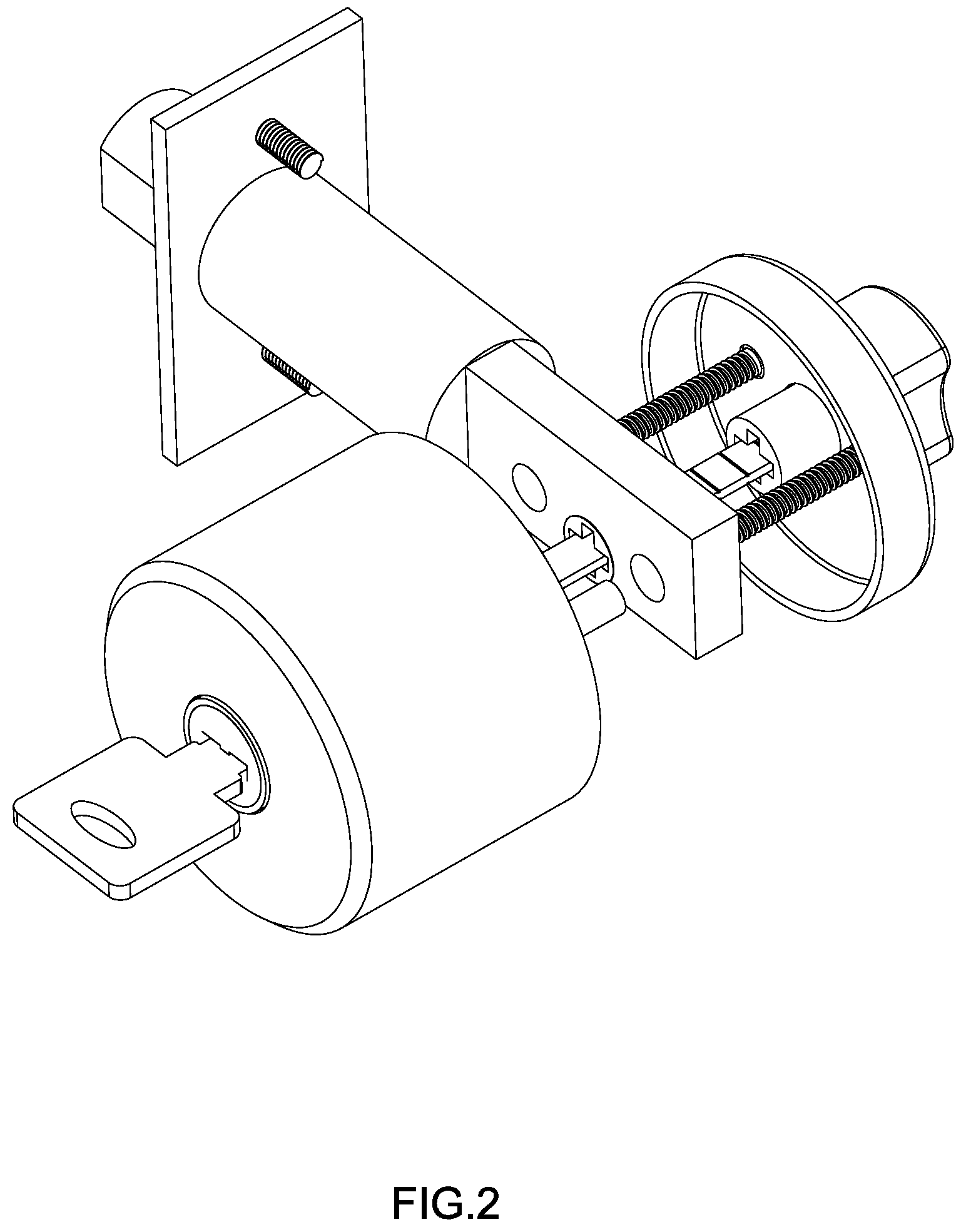 Patent US12359468 Figure 2 – Lock facilitating double-locking from outside