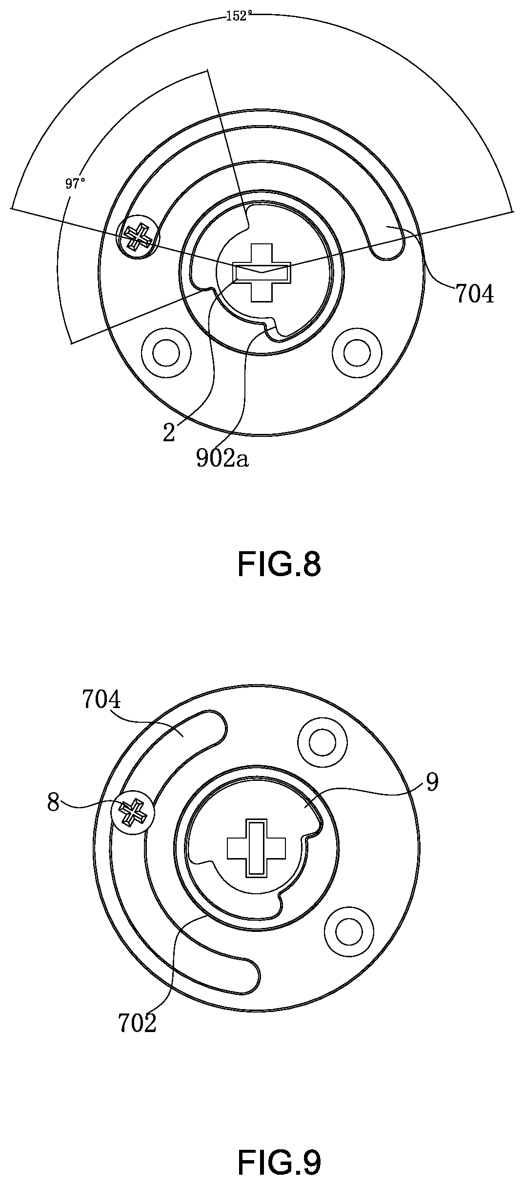 Patent US12359468 Figure 8 – Lock facilitating double-locking from outside