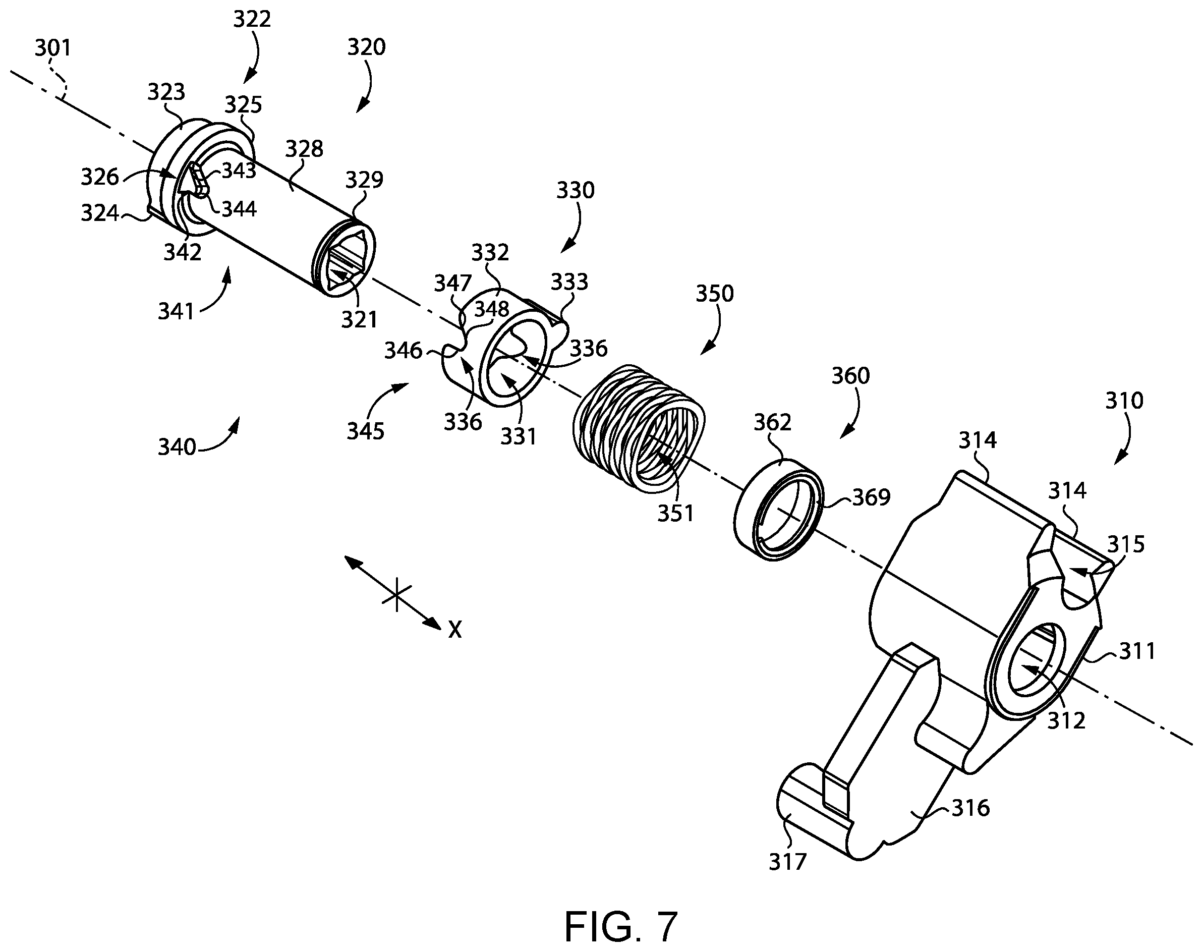 Patent US12359469 Figure 5 – Anti-barricade assembly