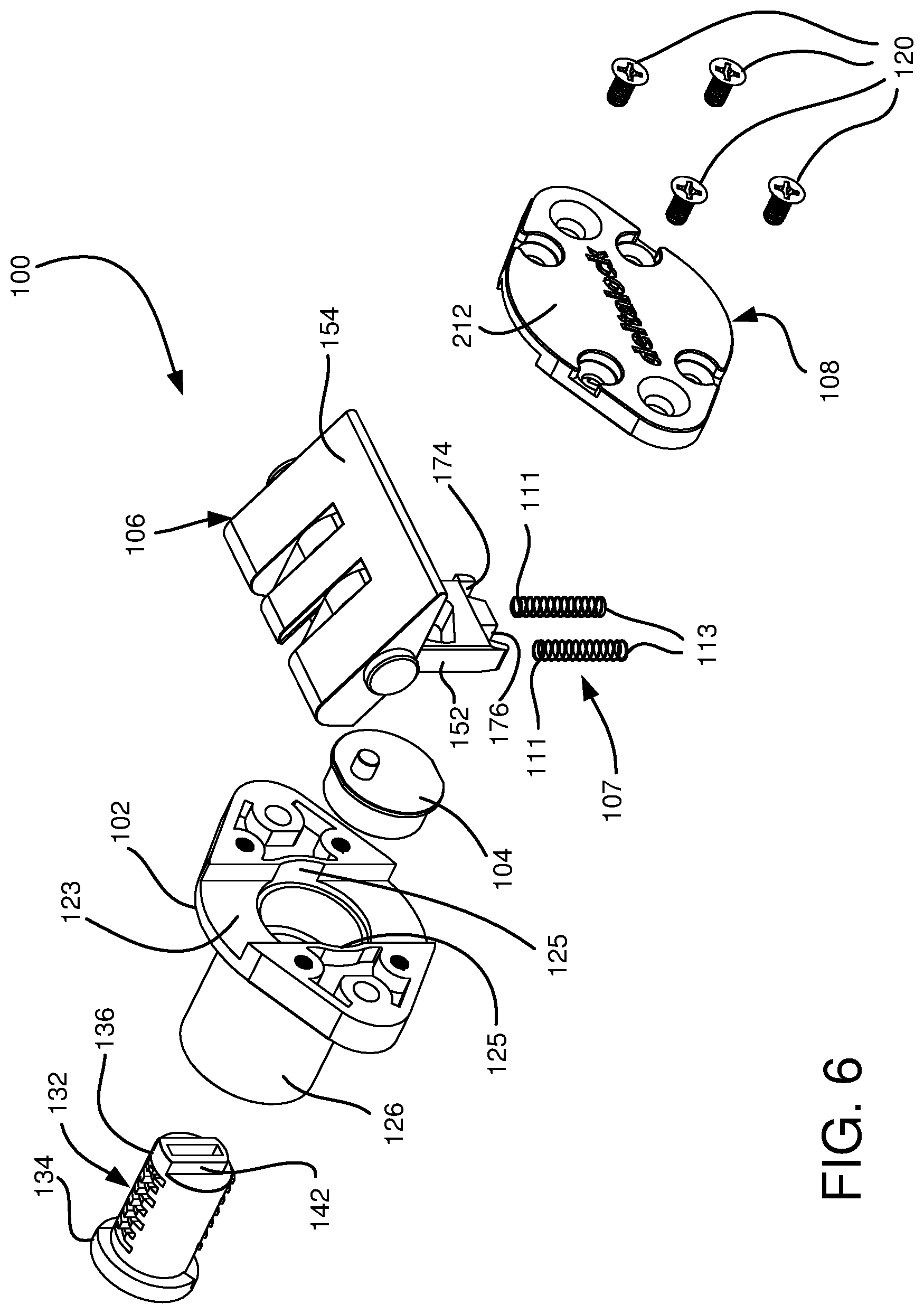 Patent US12359470 Figure 5 – Multi-axis latchbolt lock assembly