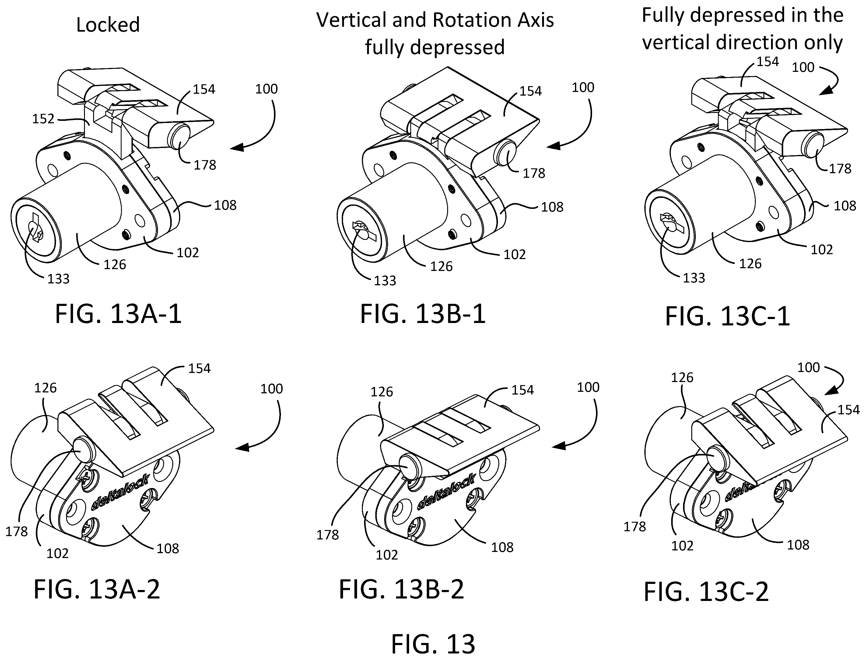 Patent US12359470 Figure 12 – Multi-axis latchbolt lock assembly
