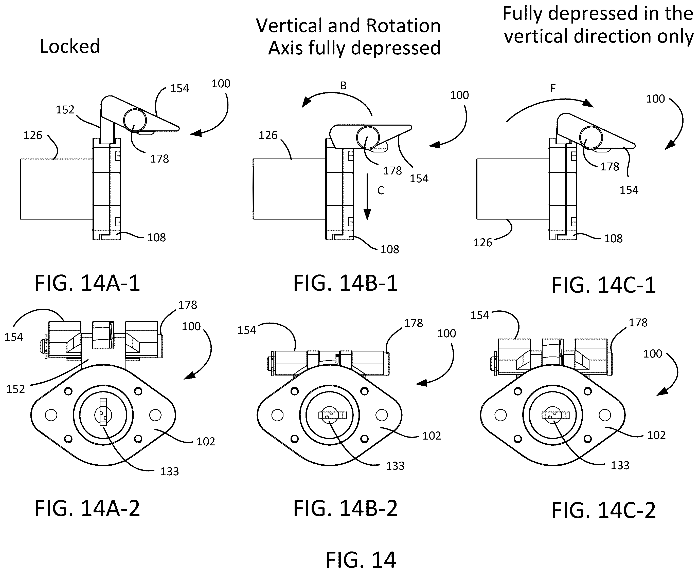 Patent US12359470 Figure 13 – Multi-axis latchbolt lock assembly
