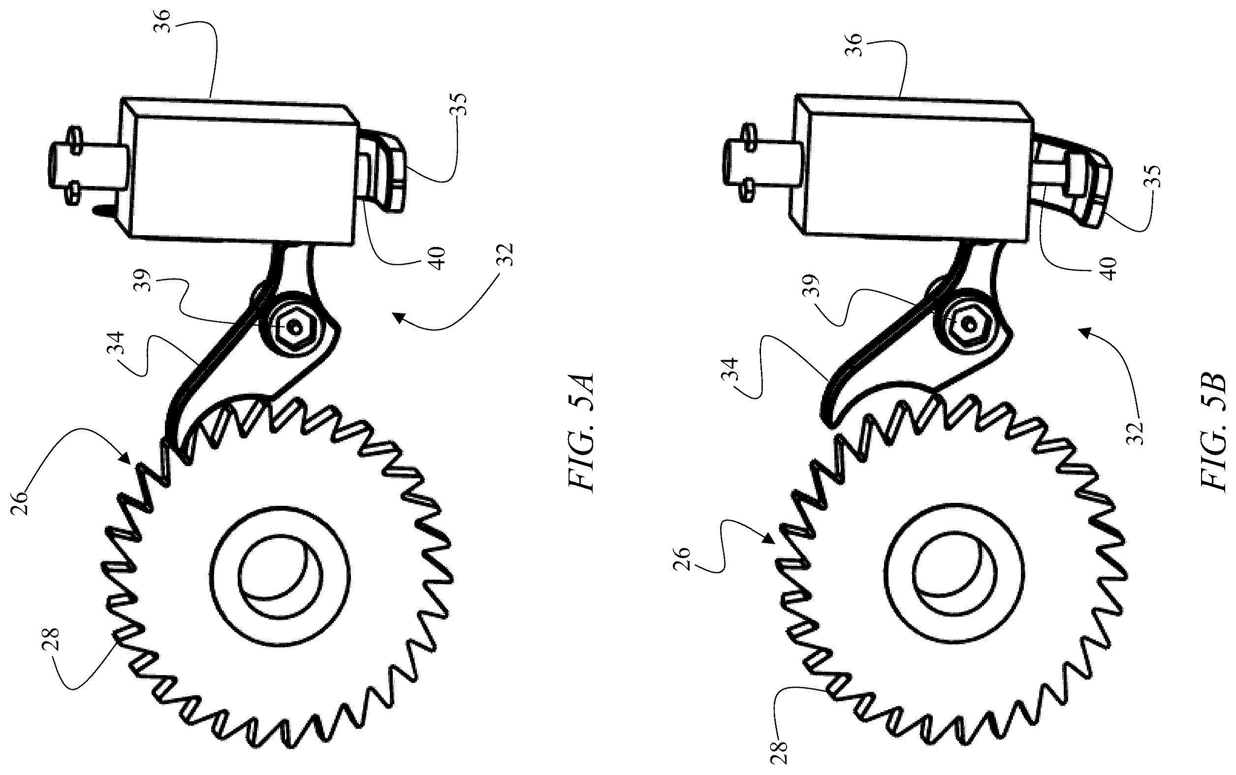 Patent US12359473 Figure 5 – Anti-theft device with electromechanically retractable locking arms
