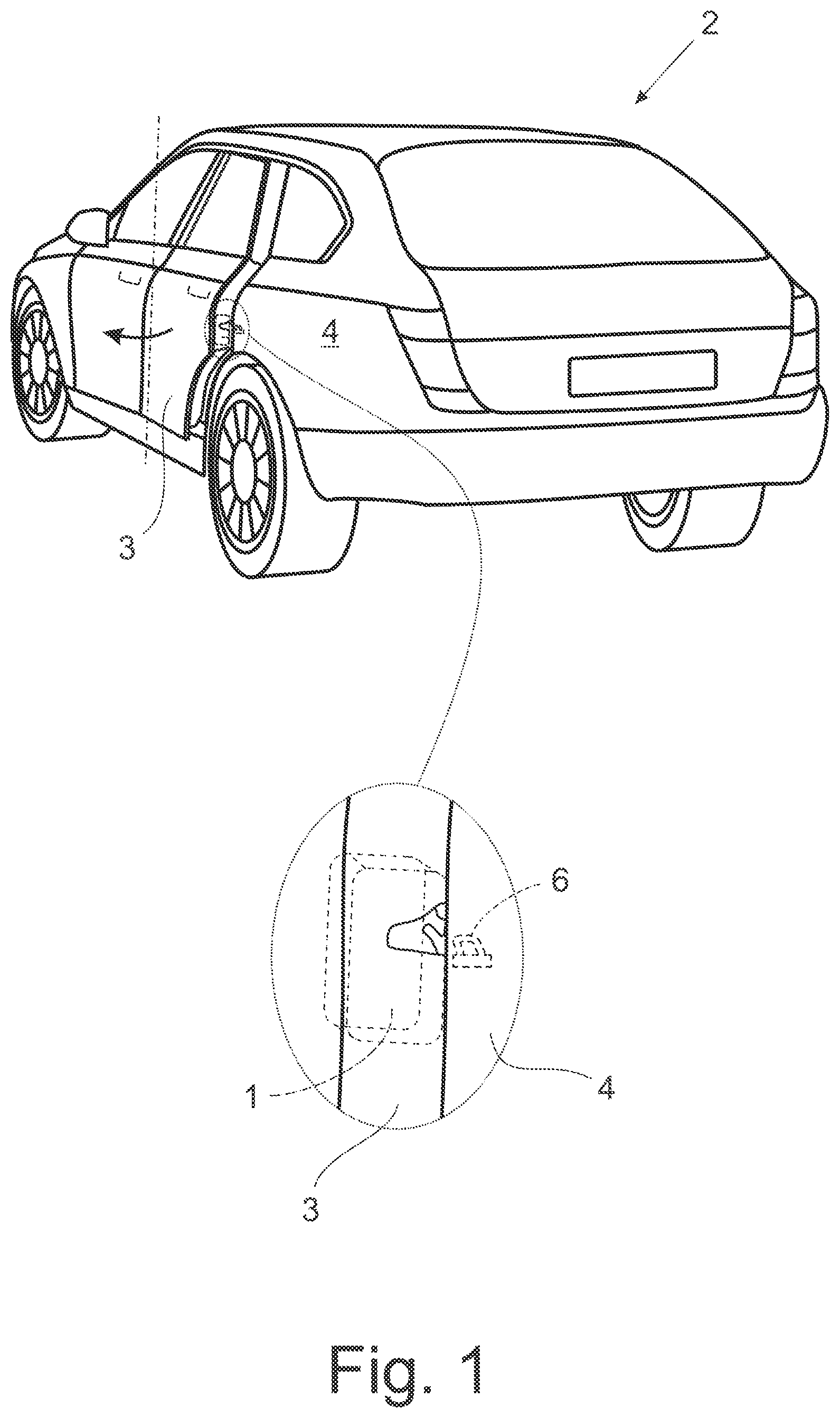 Patent US12359474 Figure 1 – Motor vehicle lock