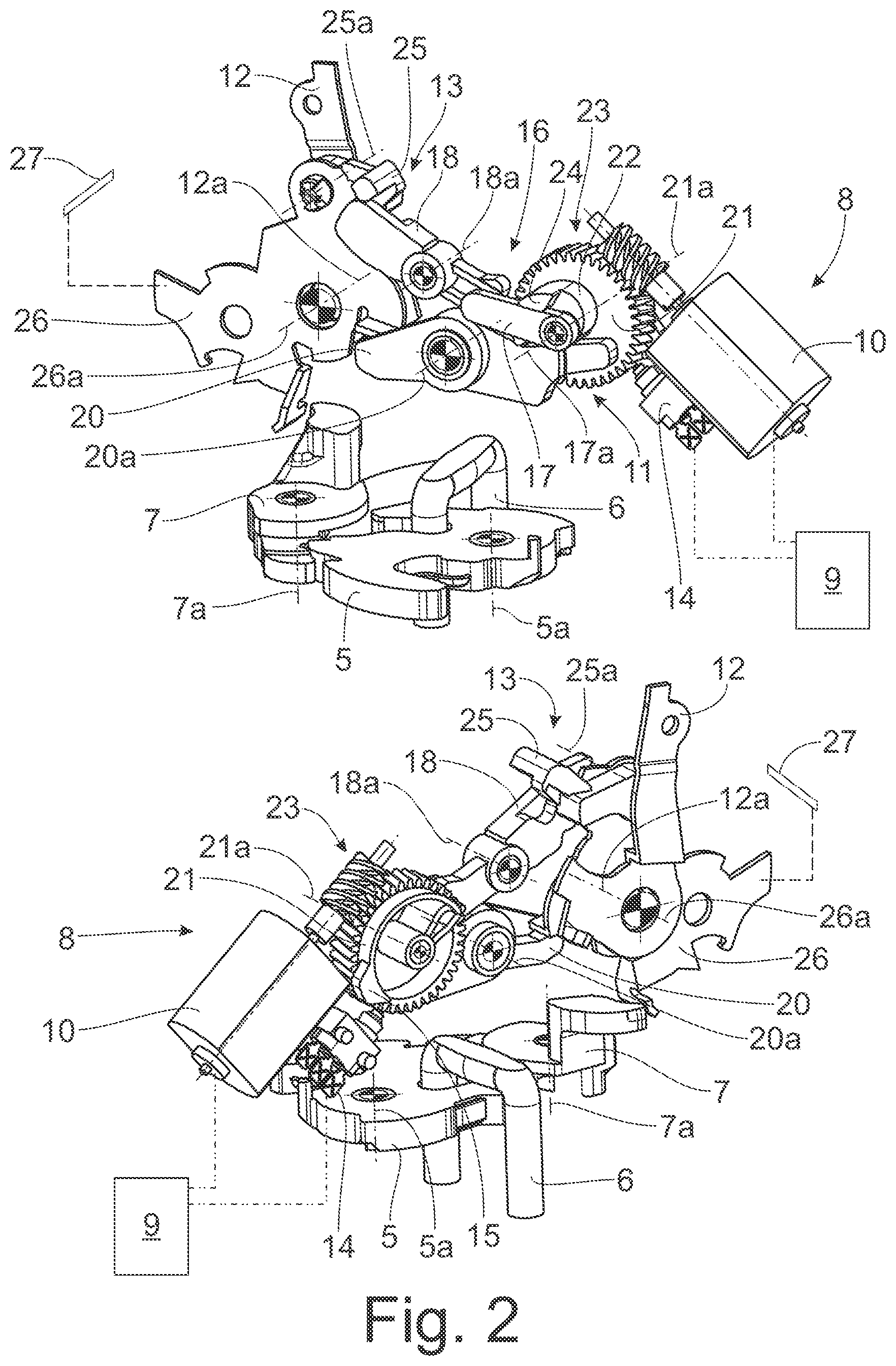Patent US12359474 Figure 2 – Motor vehicle lock