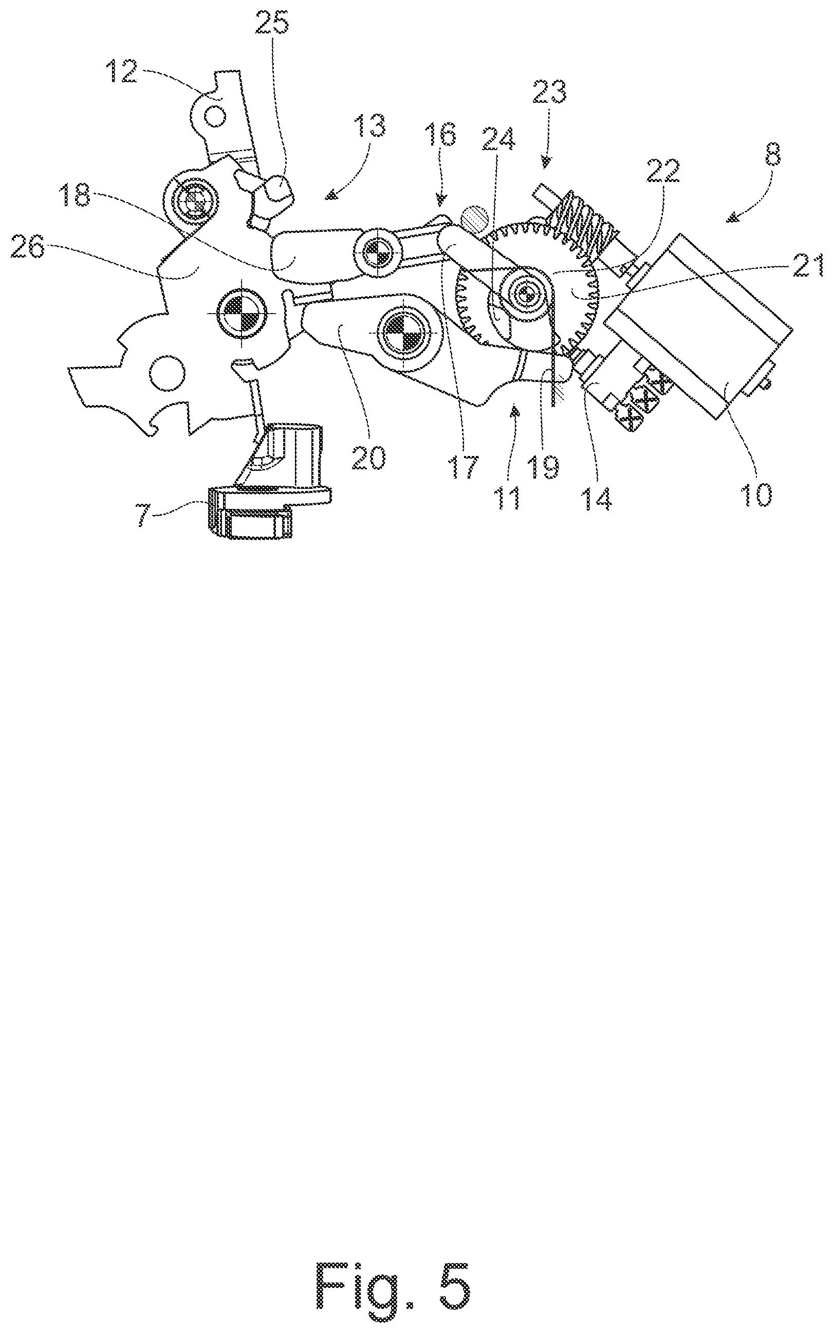 Patent US12359474 Figure 5 – Motor vehicle lock