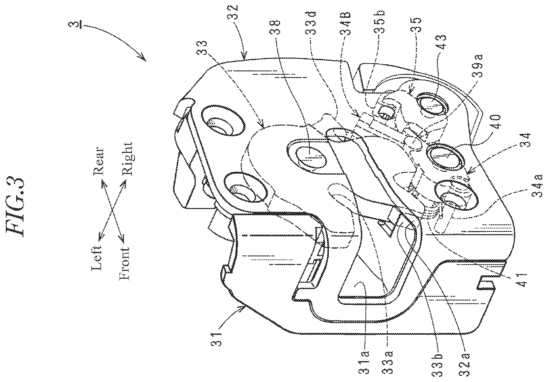 Patent US12359475 Figure 3 – Vehicle door latch device