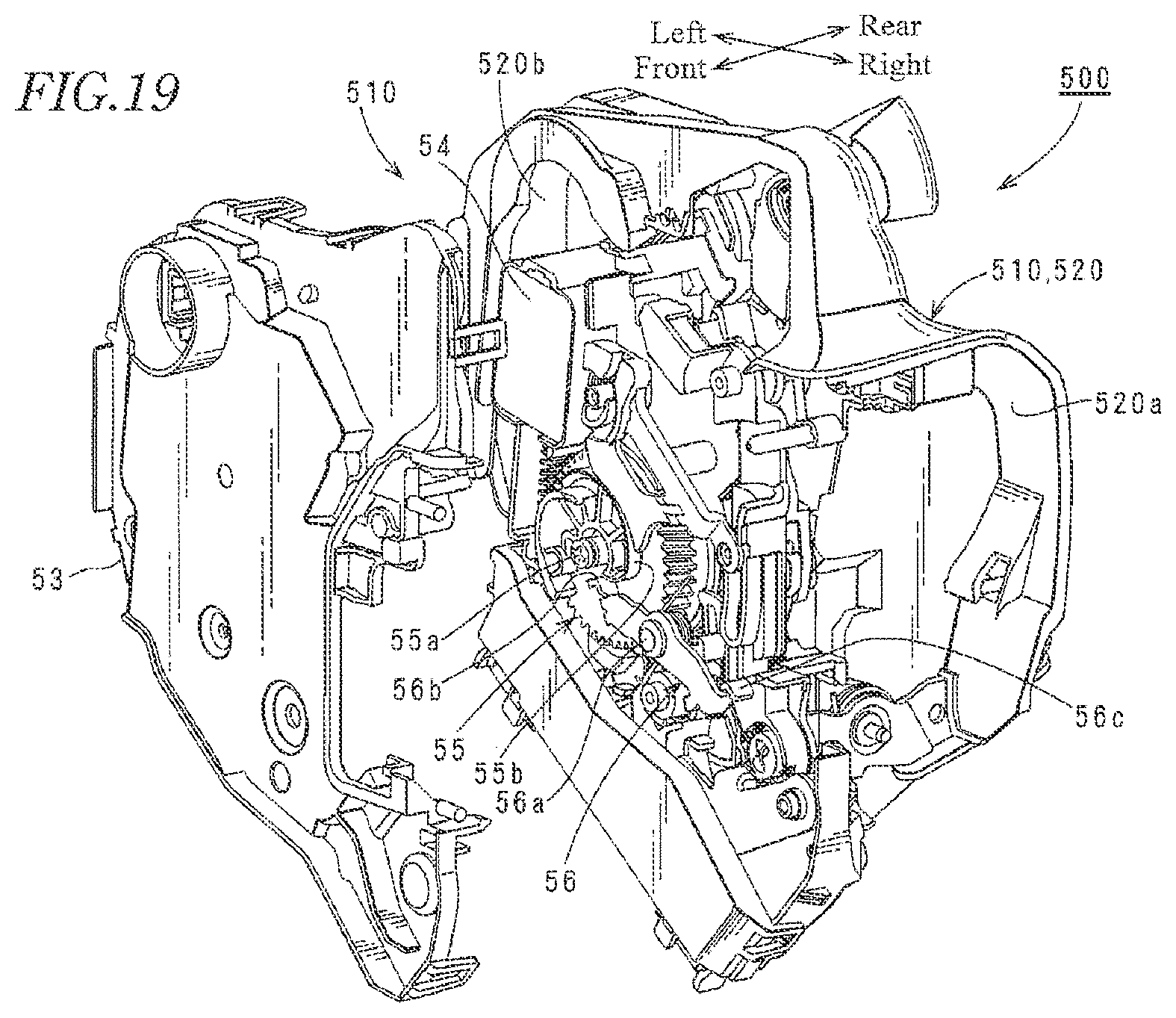 Patent US12359475 Figure 19 – Vehicle door latch device