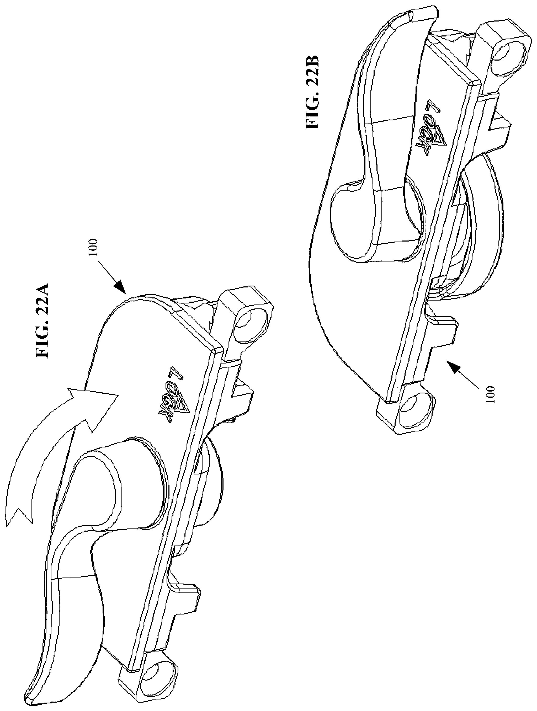 Patent US12359477 Figure 7 – Window sash lock configured for screwless snap-in installation onto a meeting rail