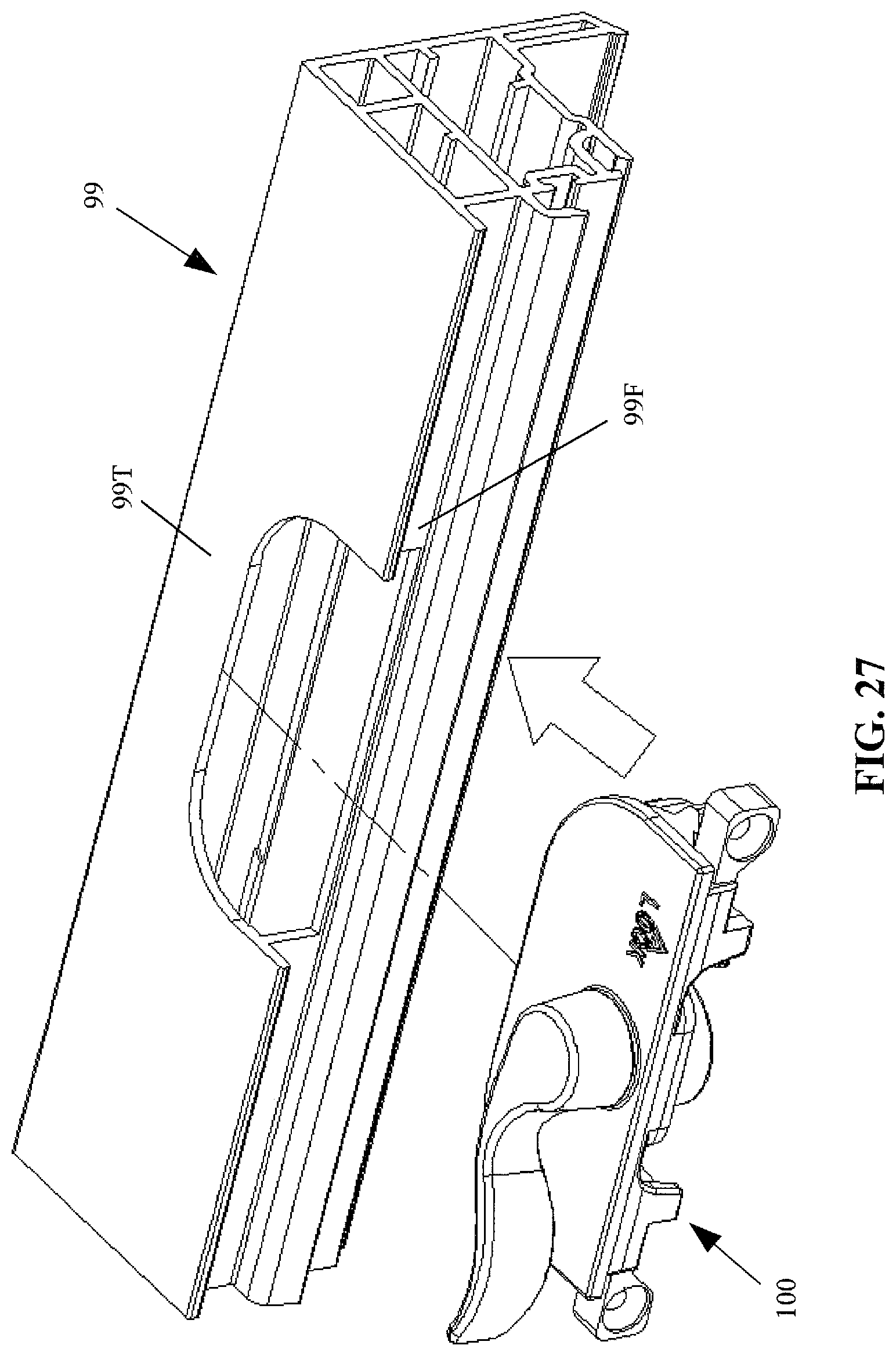 Patent US12359477 Figure 10 – Window sash lock configured for screwless snap-in installation onto a meeting rail