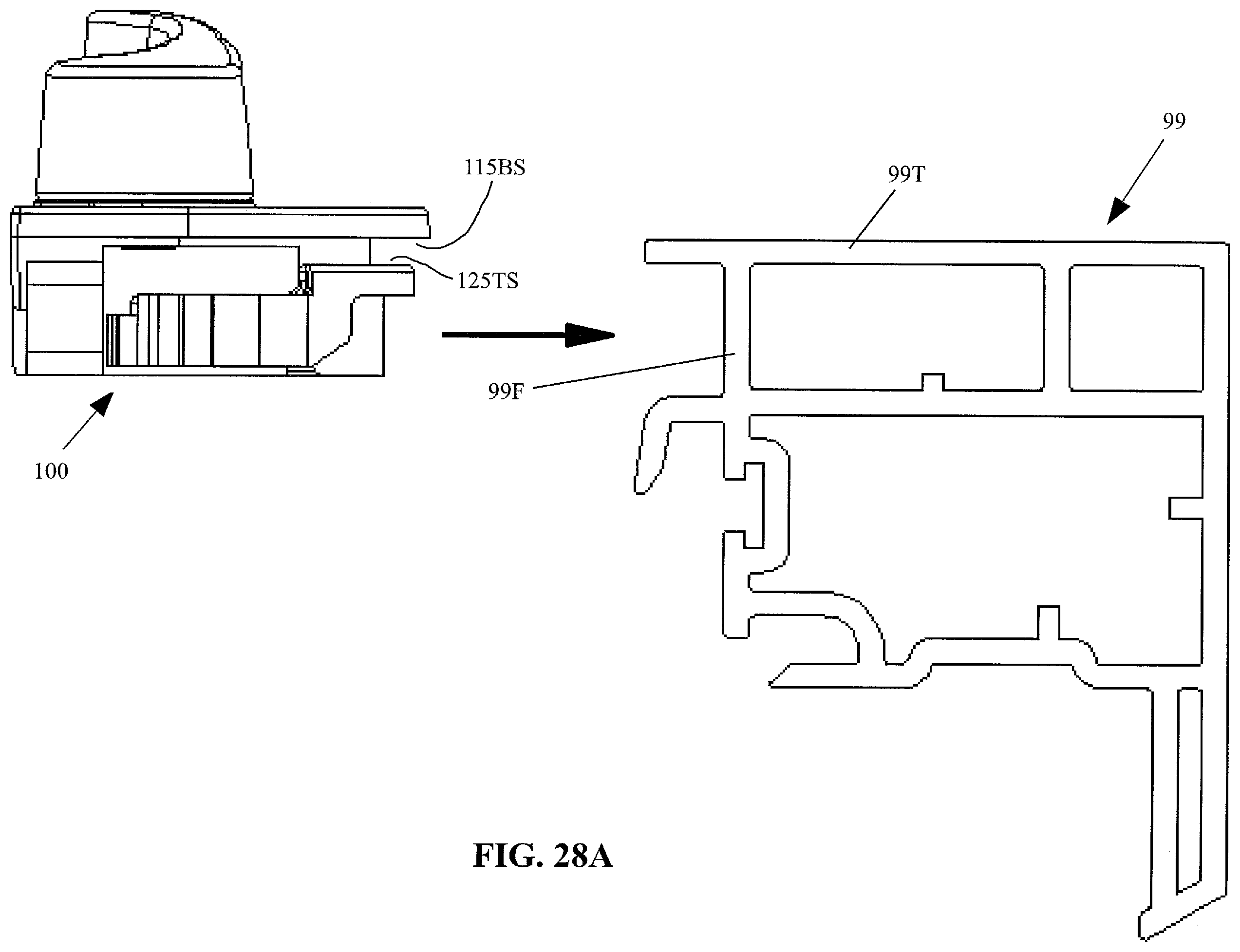 Patent US12359477 Figure 11 – Window sash lock configured for screwless snap-in installation onto a meeting rail