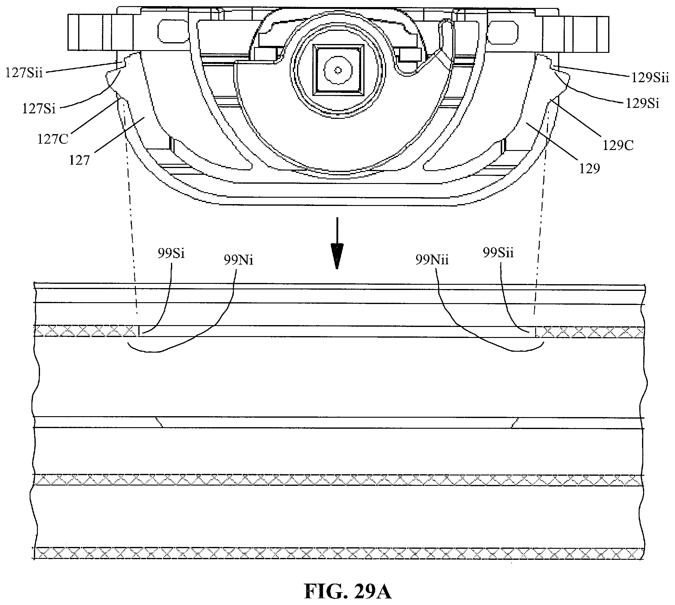 Patent US12359477 Figure 13 – Window sash lock configured for screwless snap-in installation onto a meeting rail