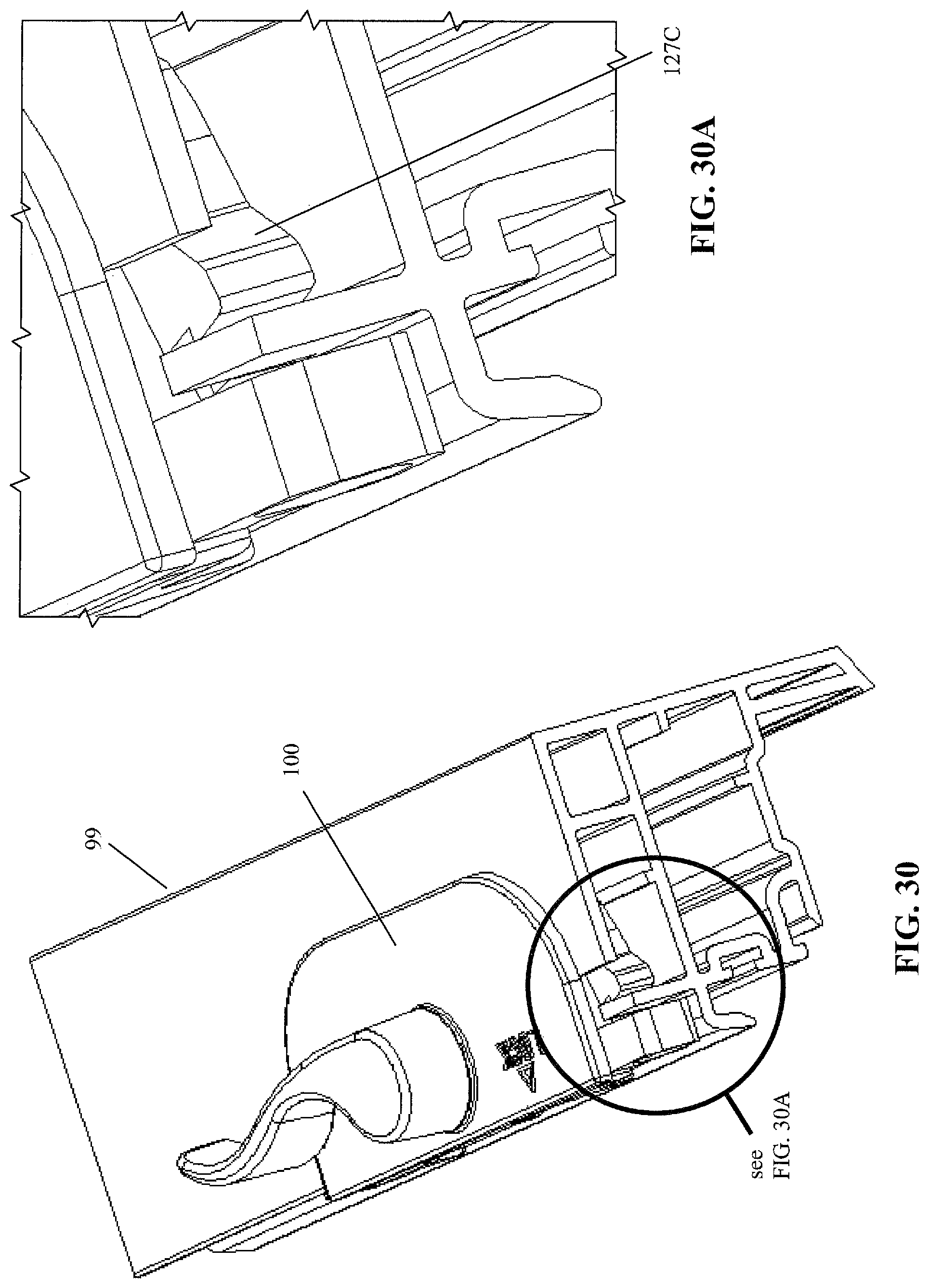 Patent US12359477 Figure 15 – Window sash lock configured for screwless snap-in installation onto a meeting rail