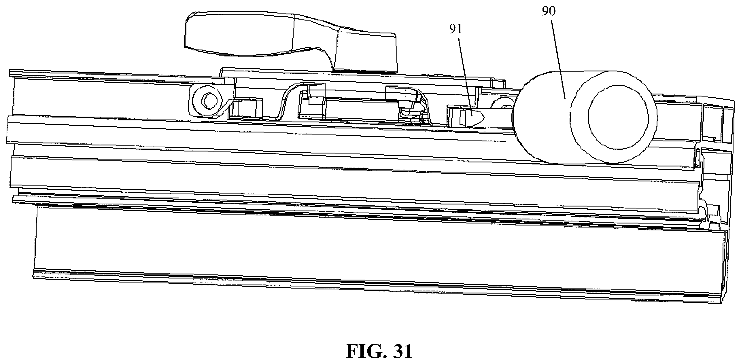 Patent US12359477 Figure 16 – Window sash lock configured for screwless snap-in installation onto a meeting rail