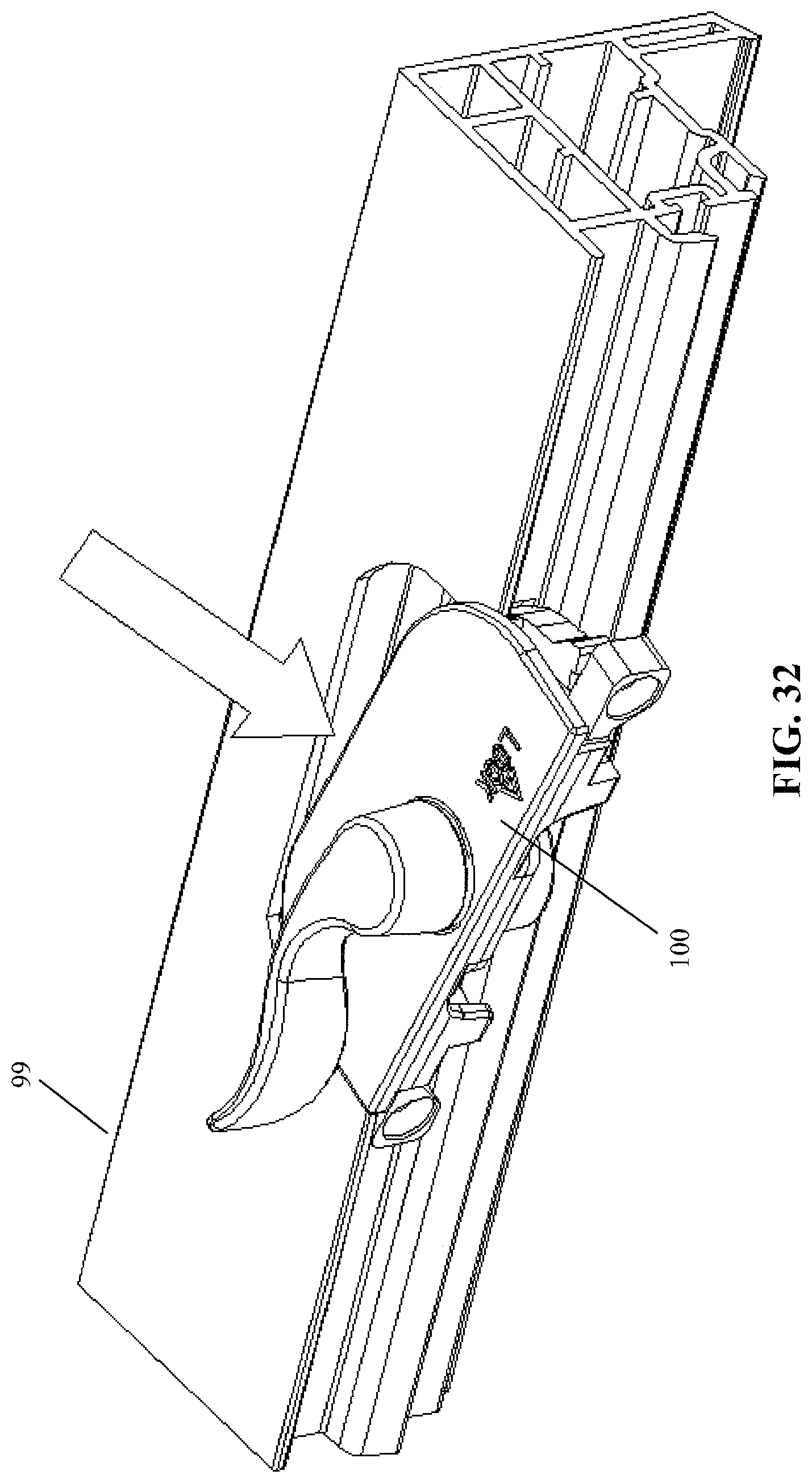 Patent US12359477 Figure 17 – Window sash lock configured for screwless snap-in installation onto a meeting rail
