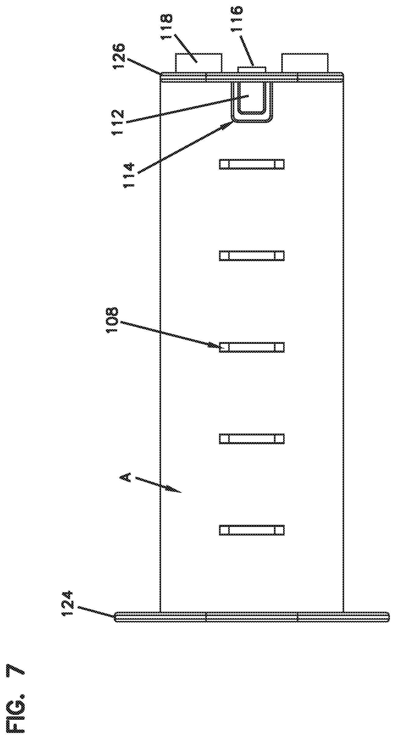Patent US12359478 Figure 5 – Cabinet including door locking indicator