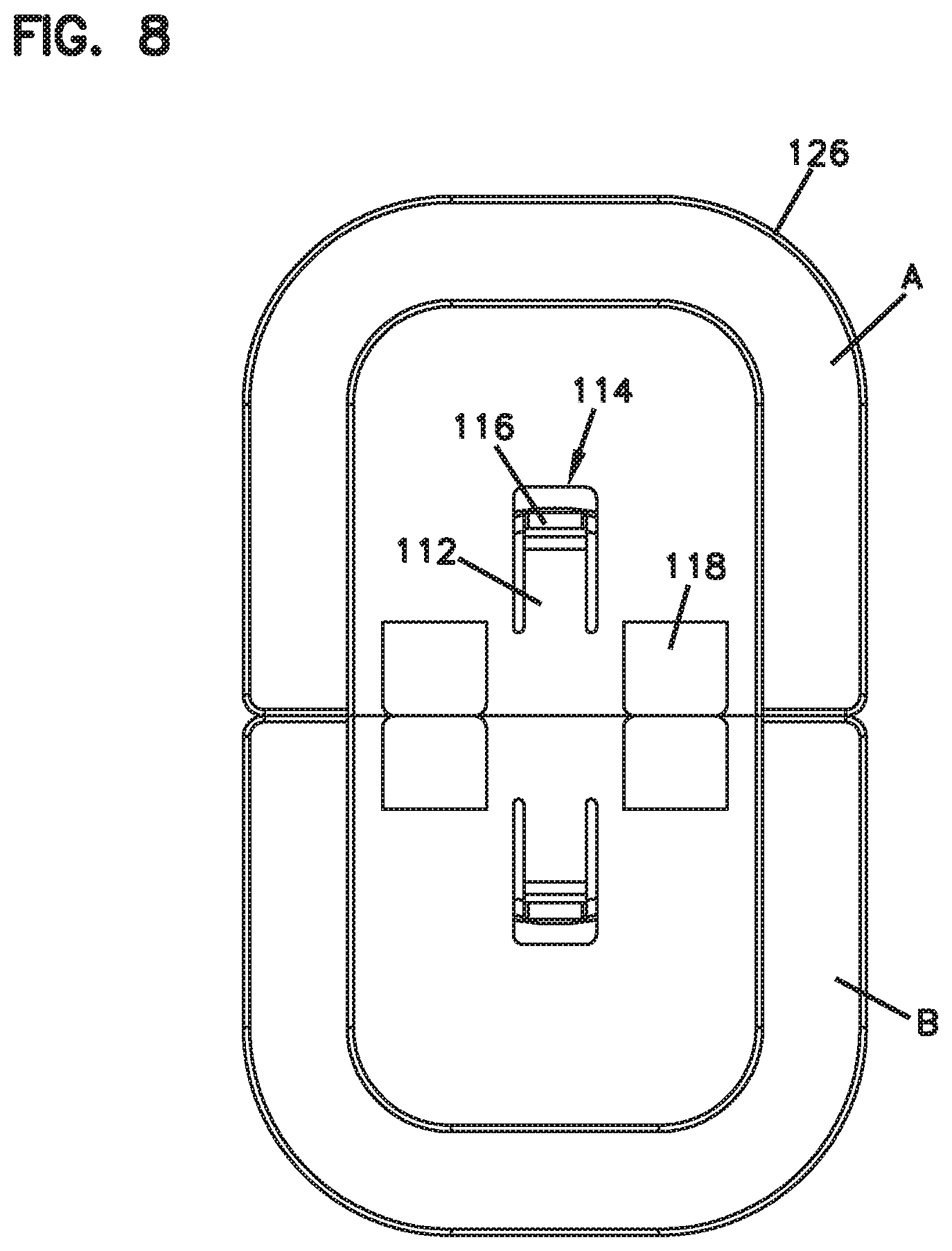 Patent US12359478 Figure 6 – Cabinet including door locking indicator