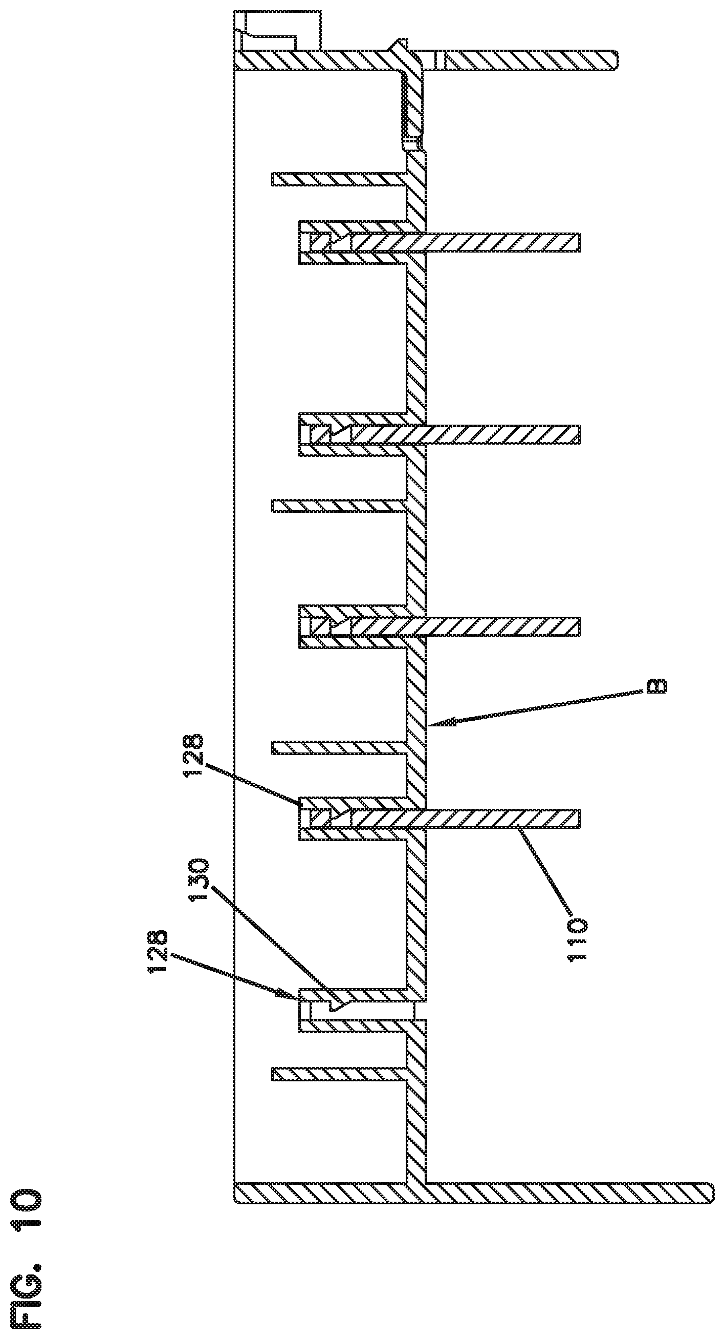 Patent US12359478 Figure 8 – Cabinet including door locking indicator