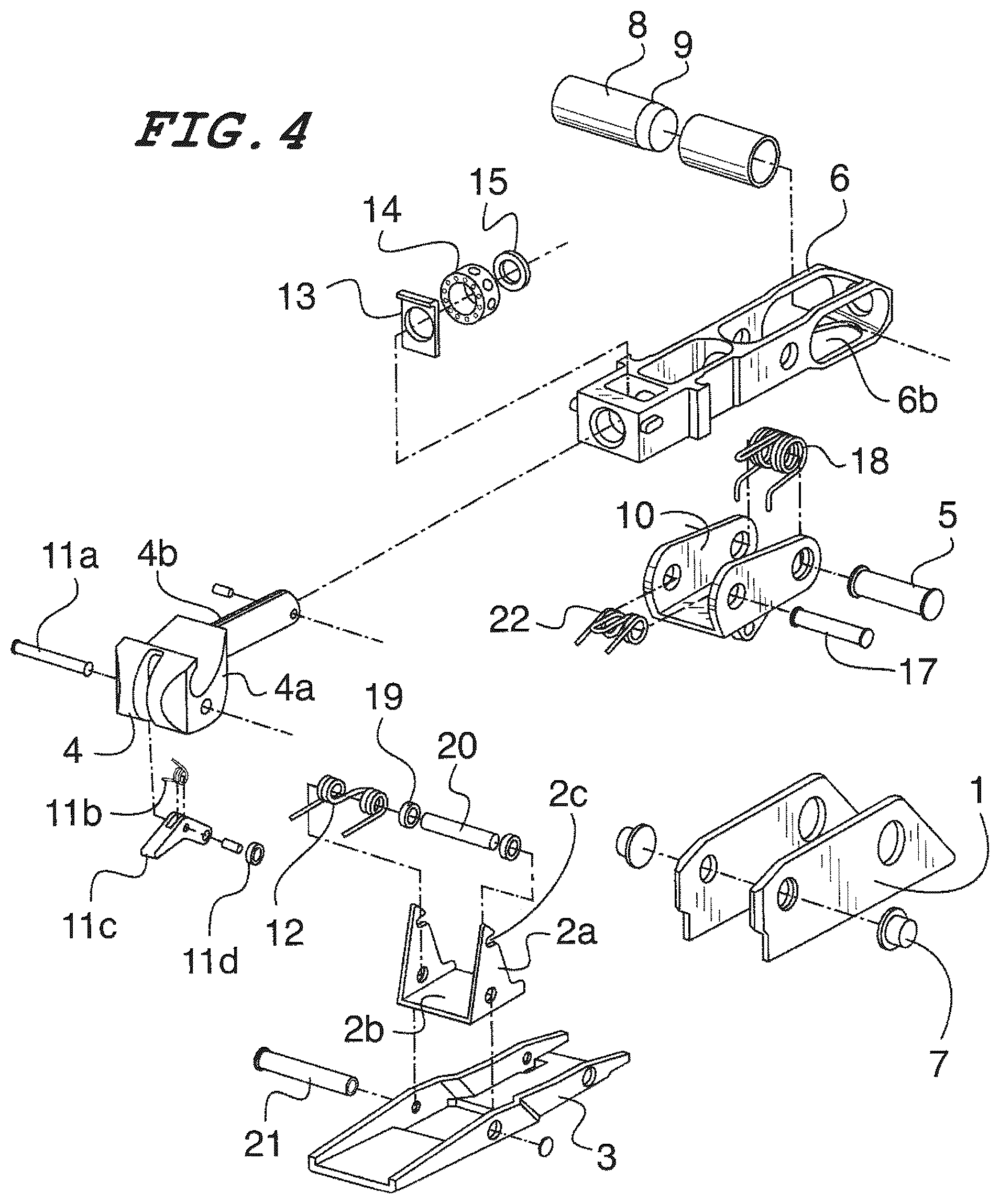 Patent US12359479 Figure 3 – Hook latch with adjustable throw