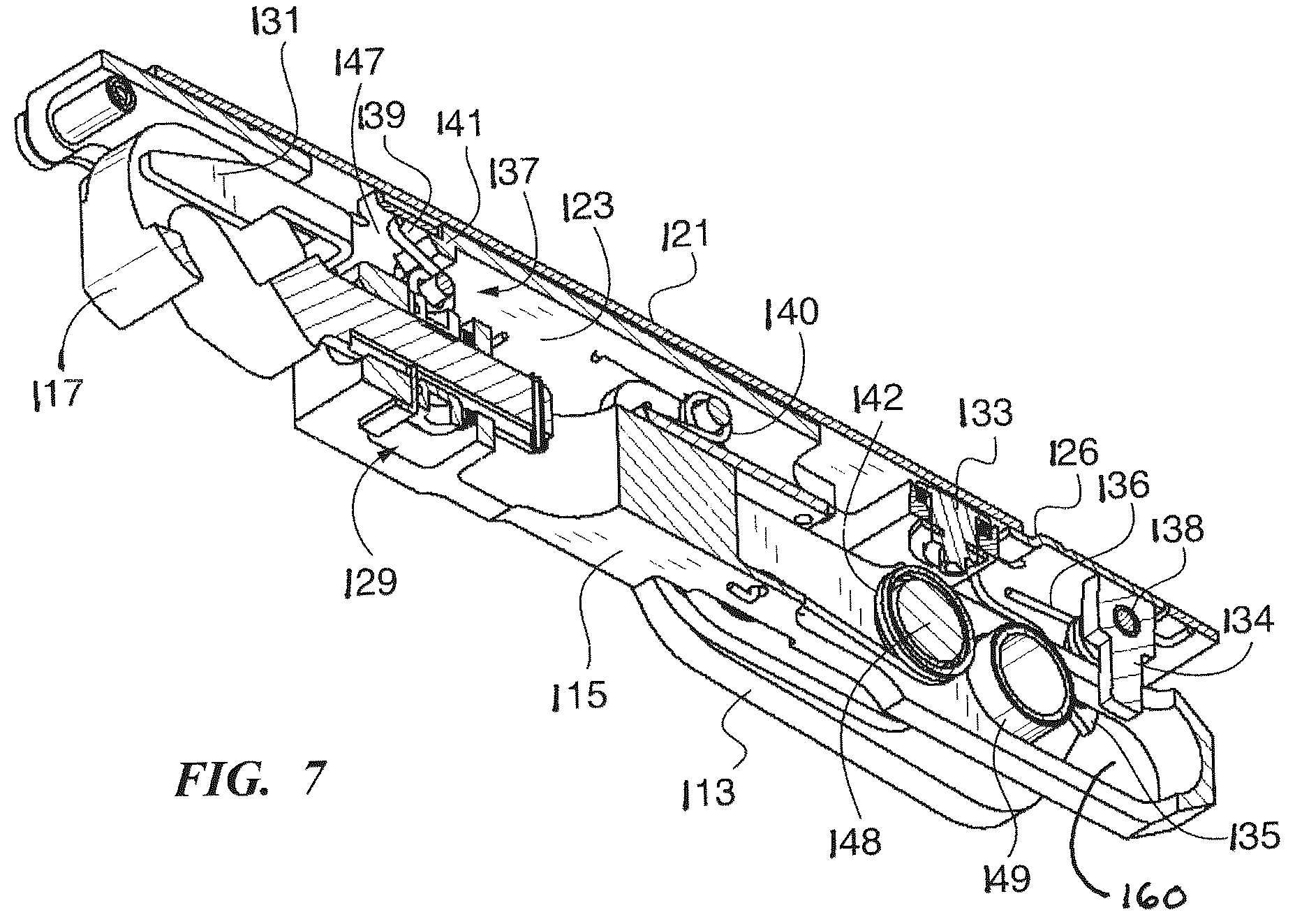 Patent US12359479 Figure 7 – Hook latch with adjustable throw